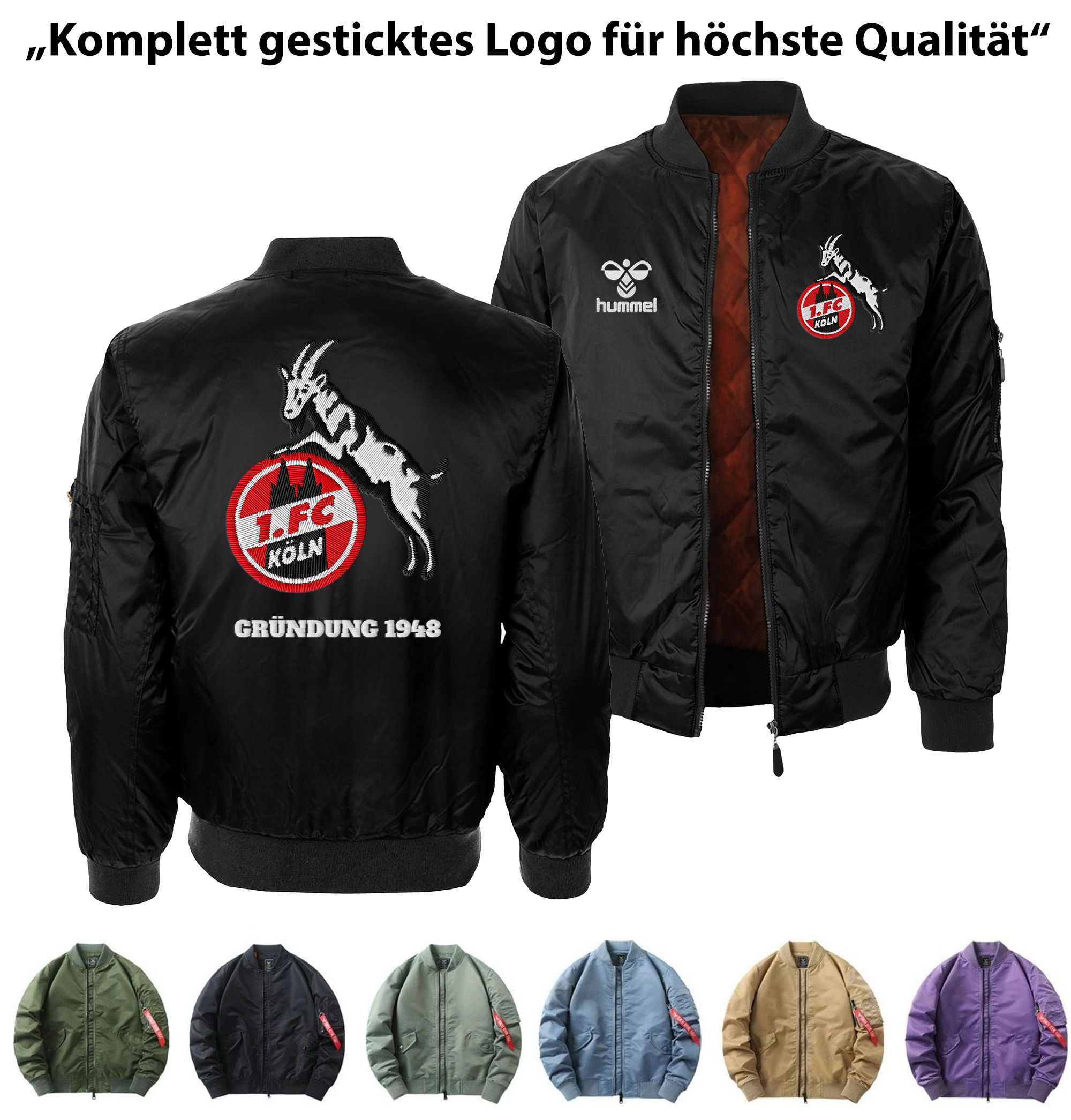 1. FC Köln Embroidered Bomber Jacket PT75848
