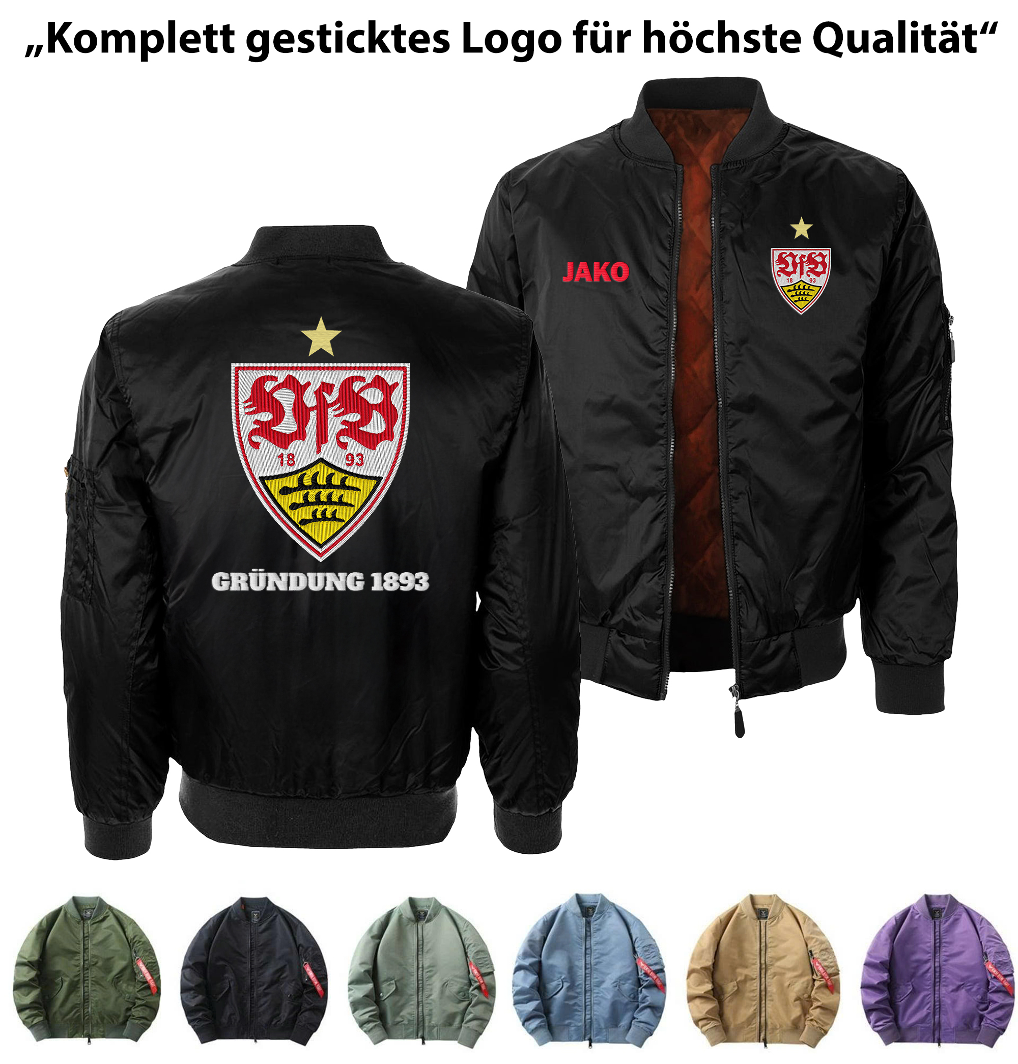 VfB Stuttgart Embroidered Bomber Jacket PT75848