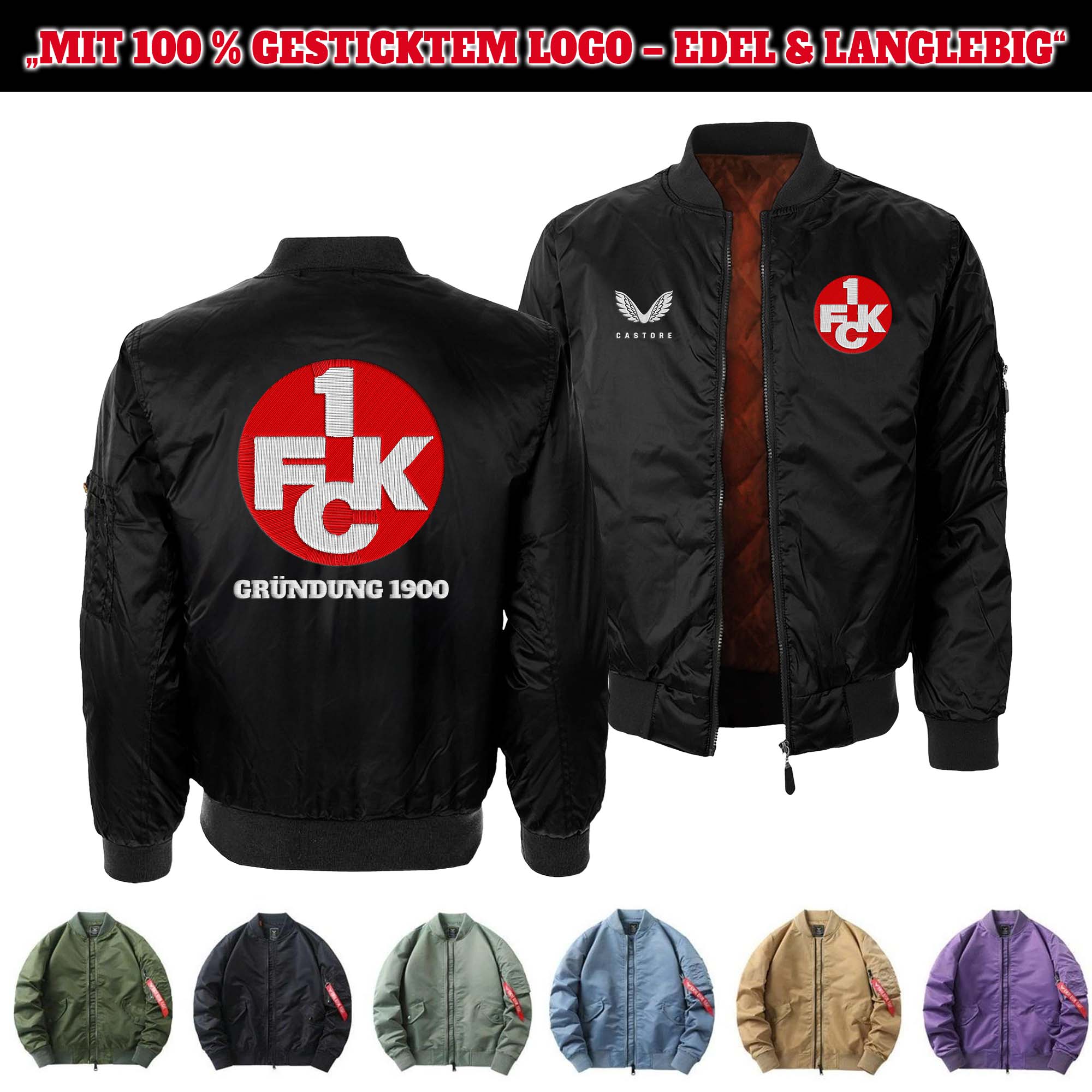 1. FC Kaiserslautern Embroidered Bomber Jacket PT75859