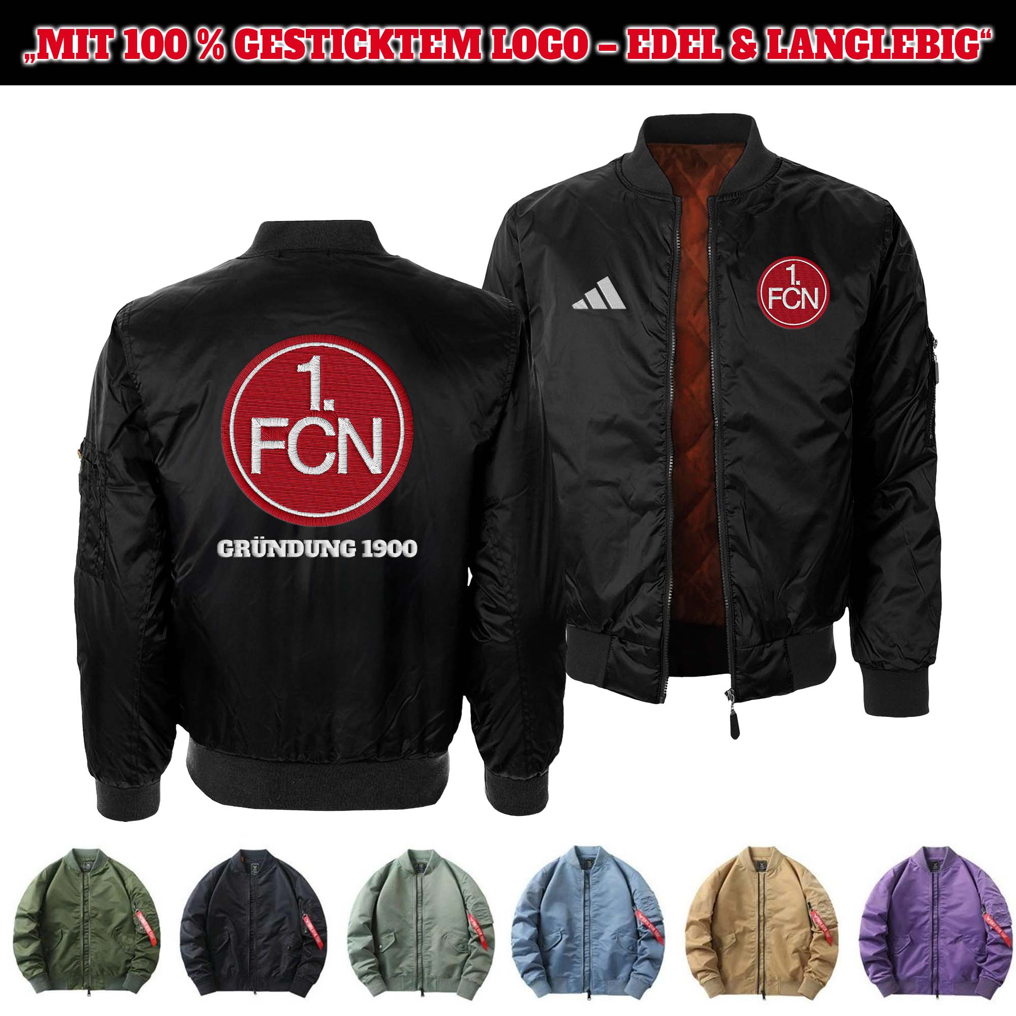 1. FC Nürnberg Embroidered Bomber Jacket PT75861