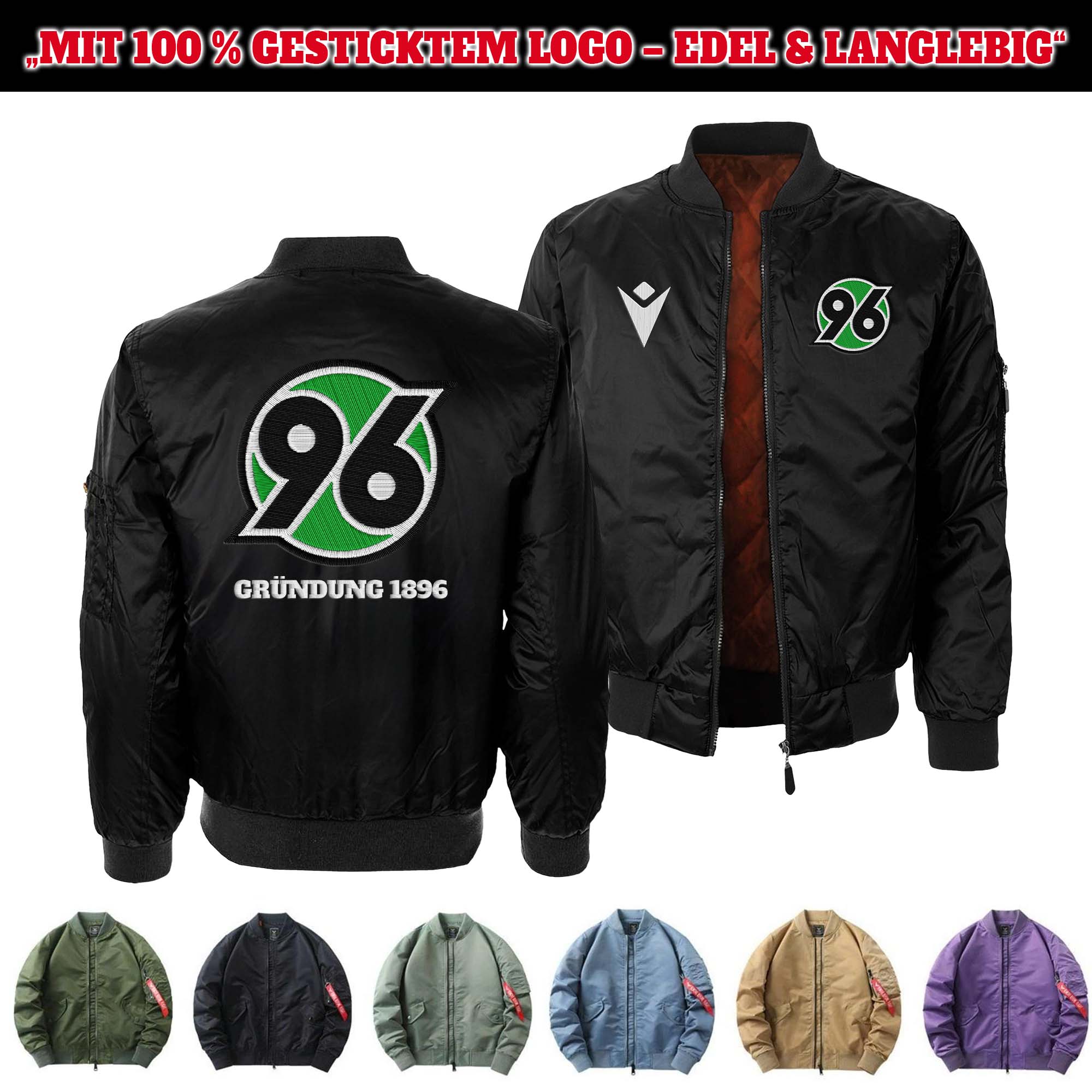 Hannover 96 Embroidered Bomber Jacket PT75867