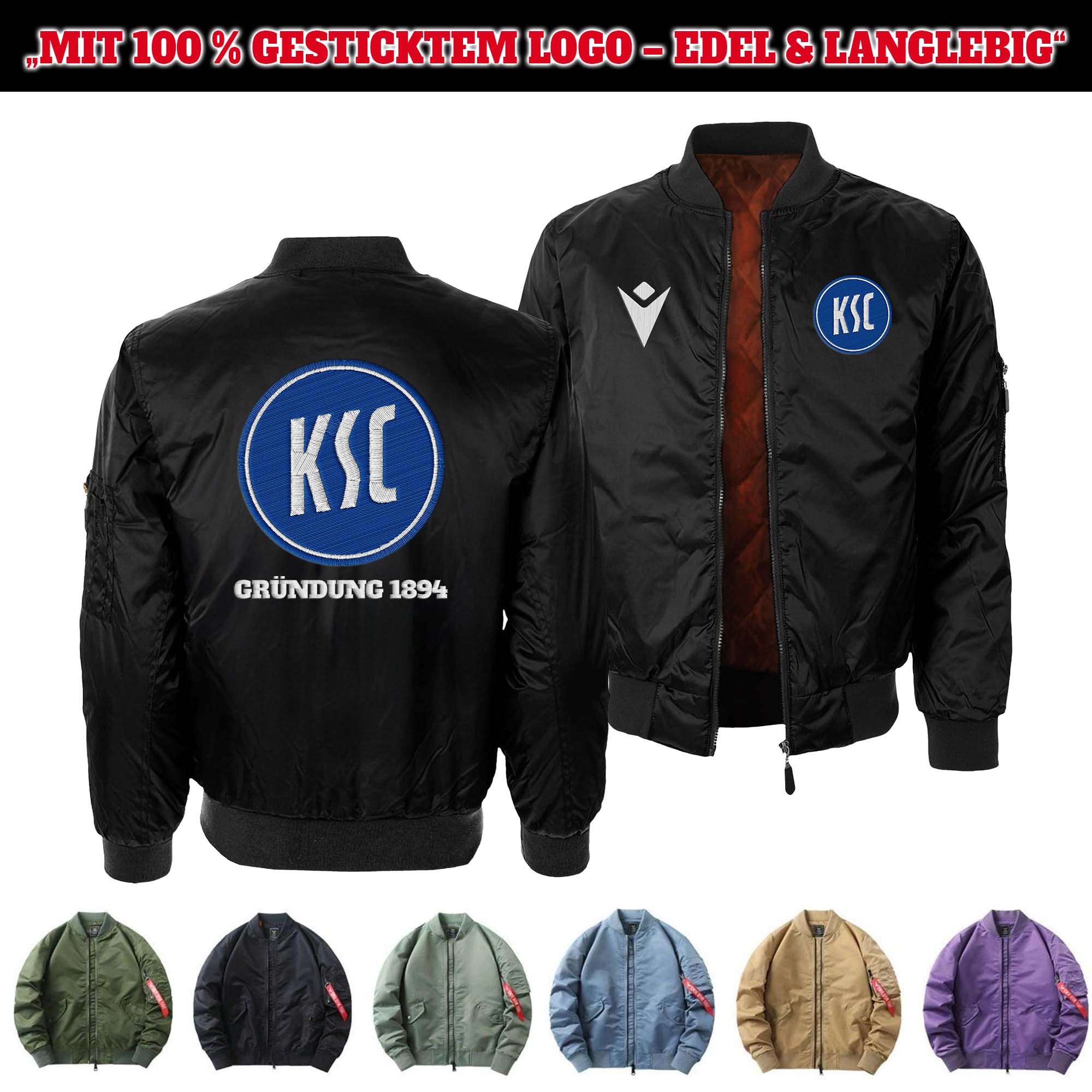 Karlsruher SC Embroidered Bomber Jacket PT75871