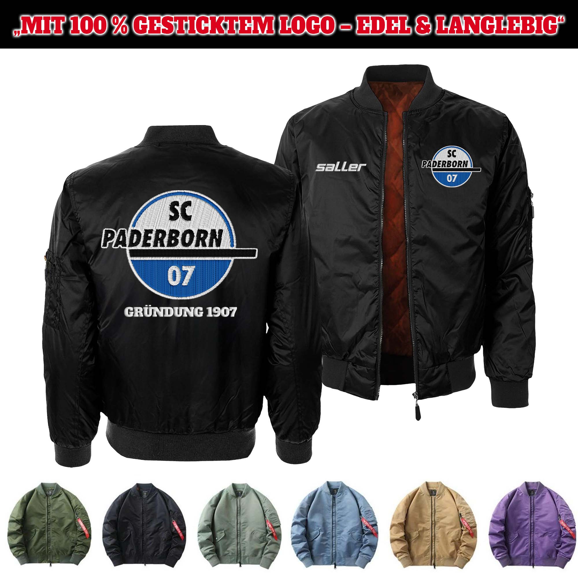 SC Paderborn 07 Embroidered Bomber Jacket PT75872