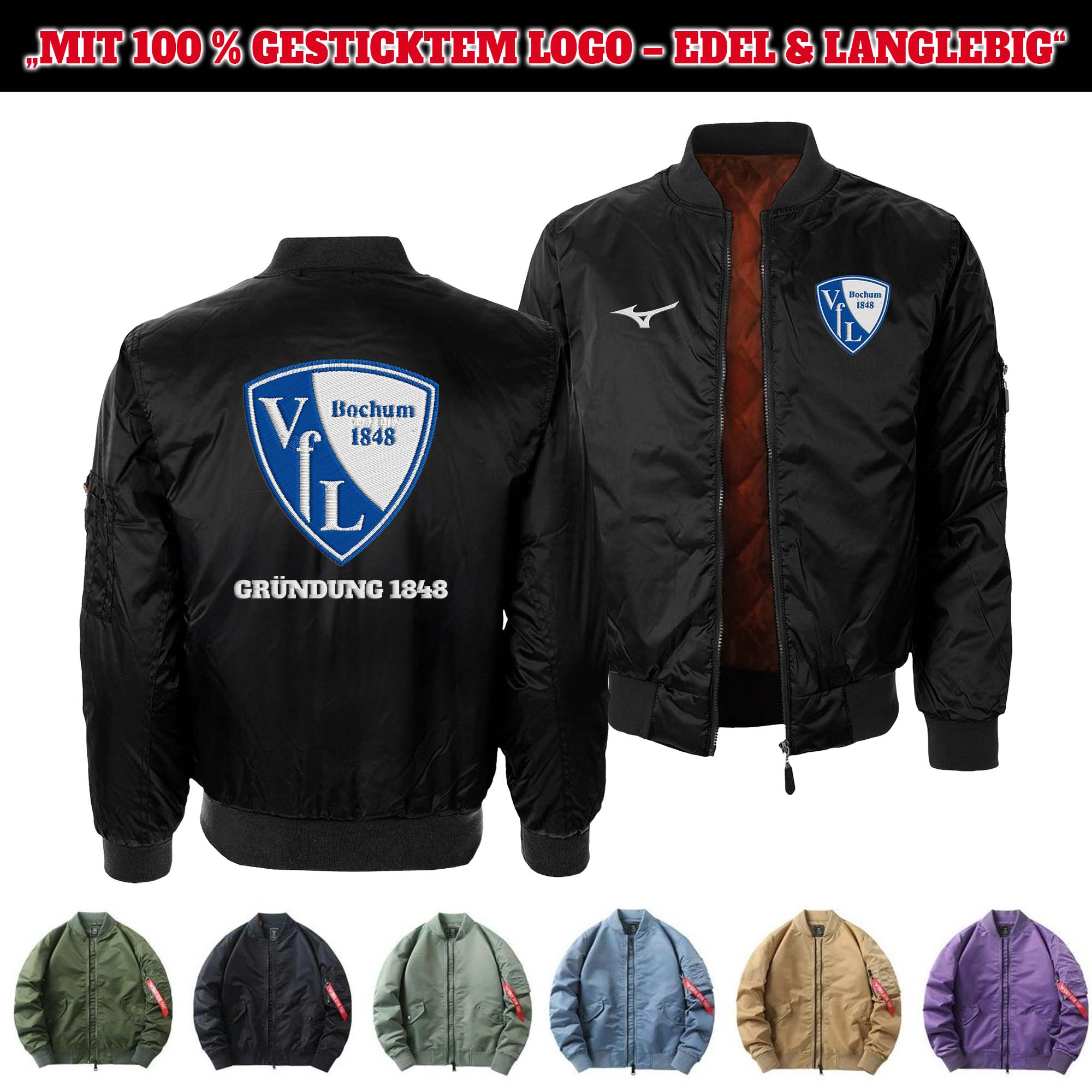 VfL Bochum Embroidered Bomber Jacket PT75878