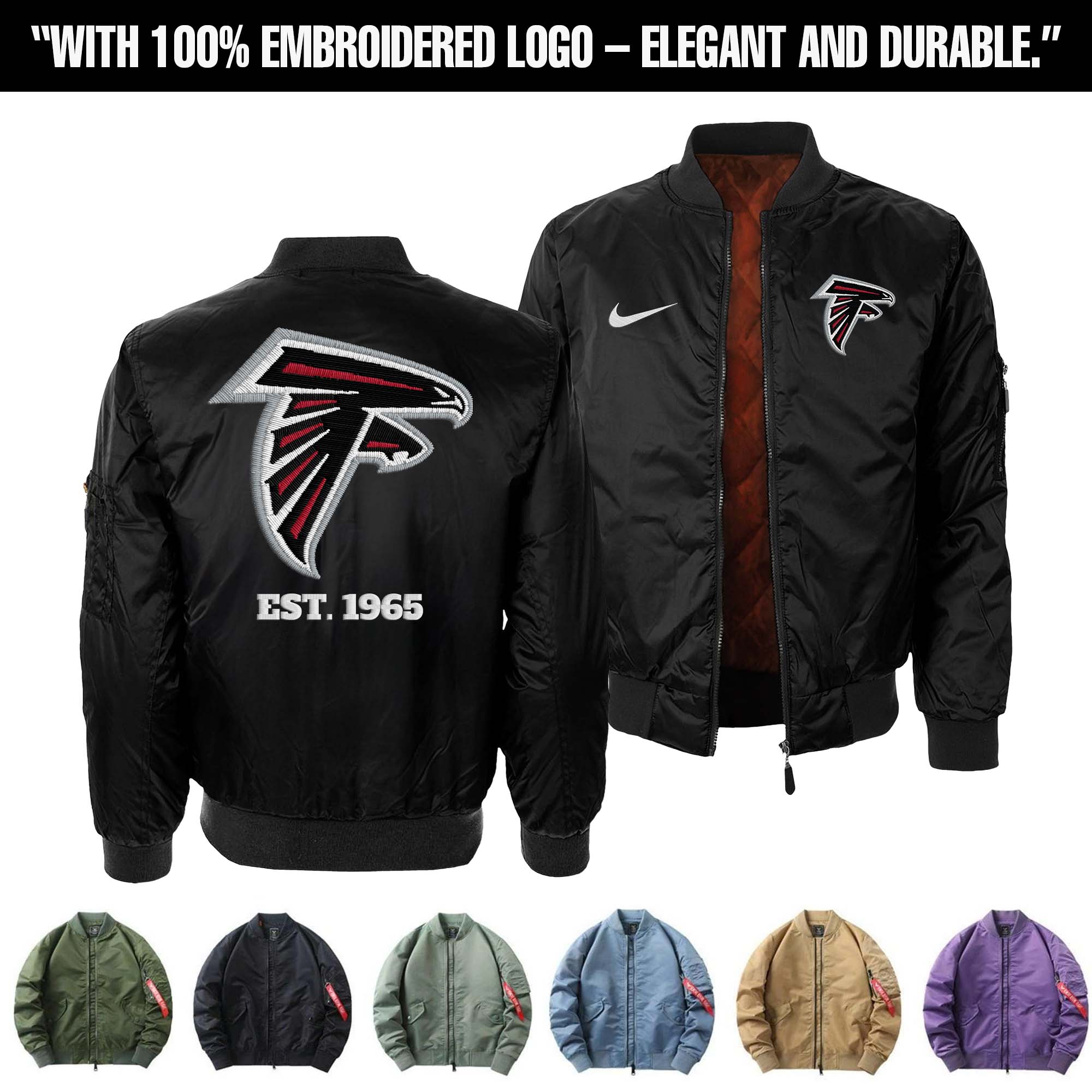 Atlanta Falcons Embroidered Bomber Jacket PT75881