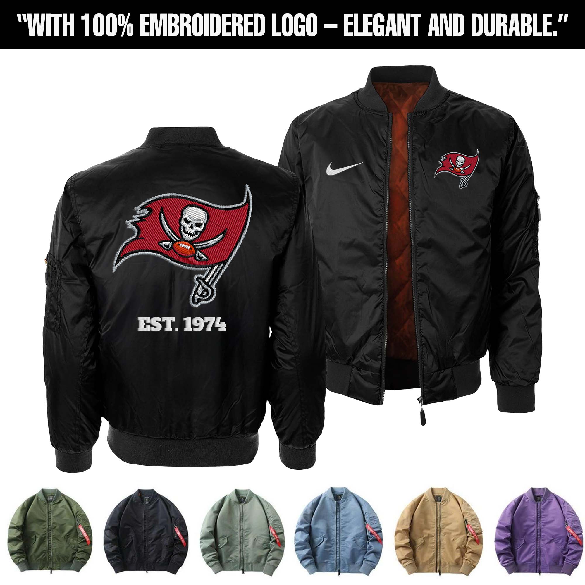 Tampa Bay Buccaneers Embroidered Bomber Jacket PT75909