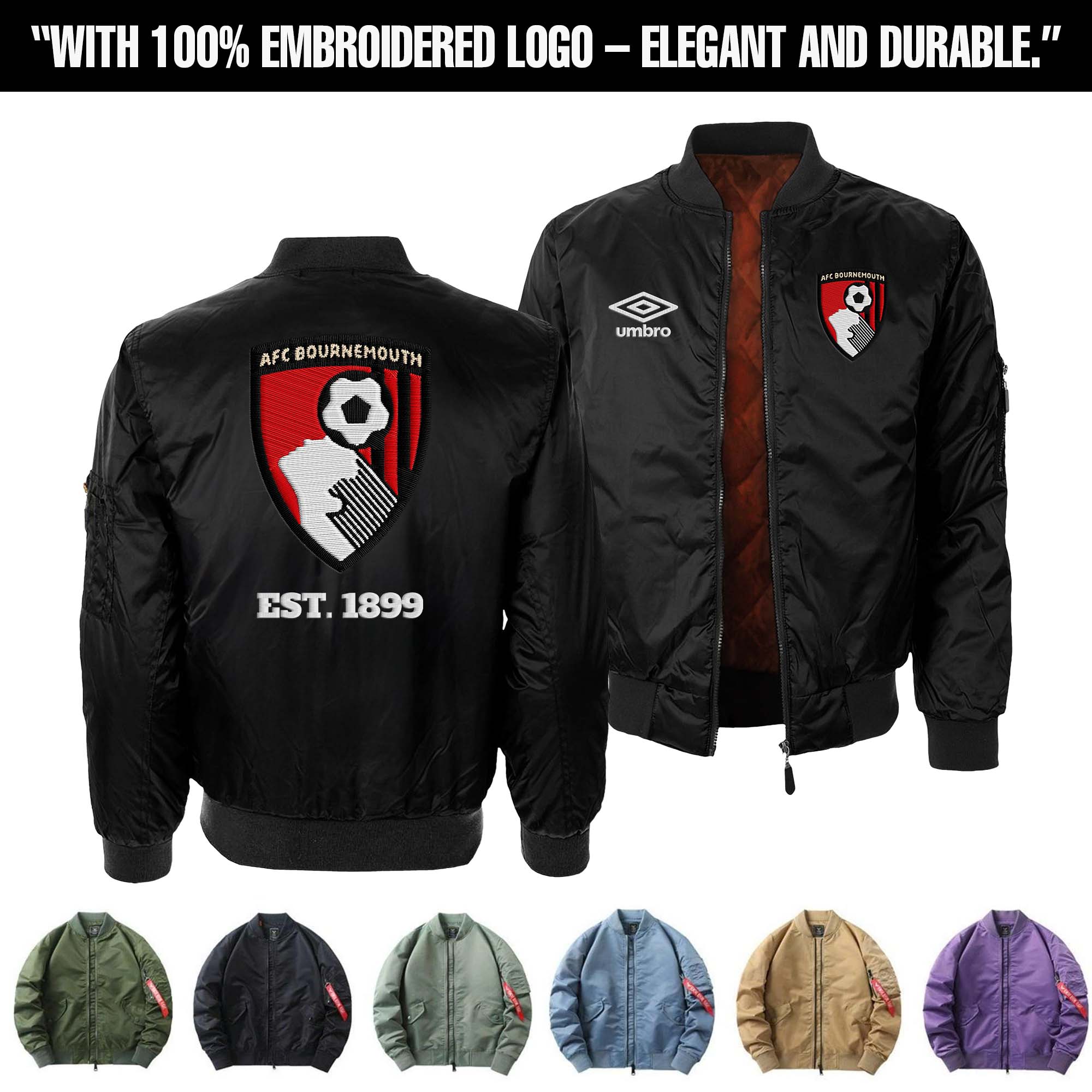 AFC Bournemouth Embroidered Bomber Jacket PT75912