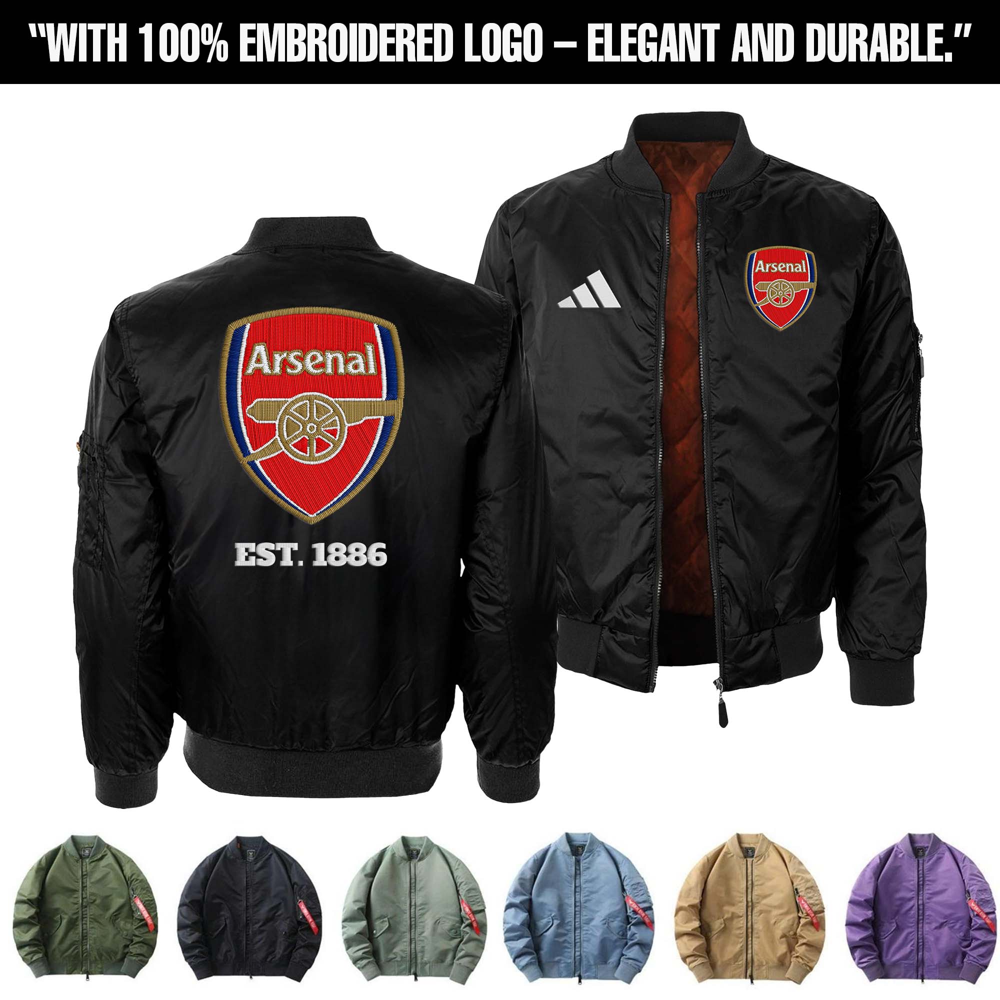 Arsenal F.C Embroidered Bomber Jacket PT75913
