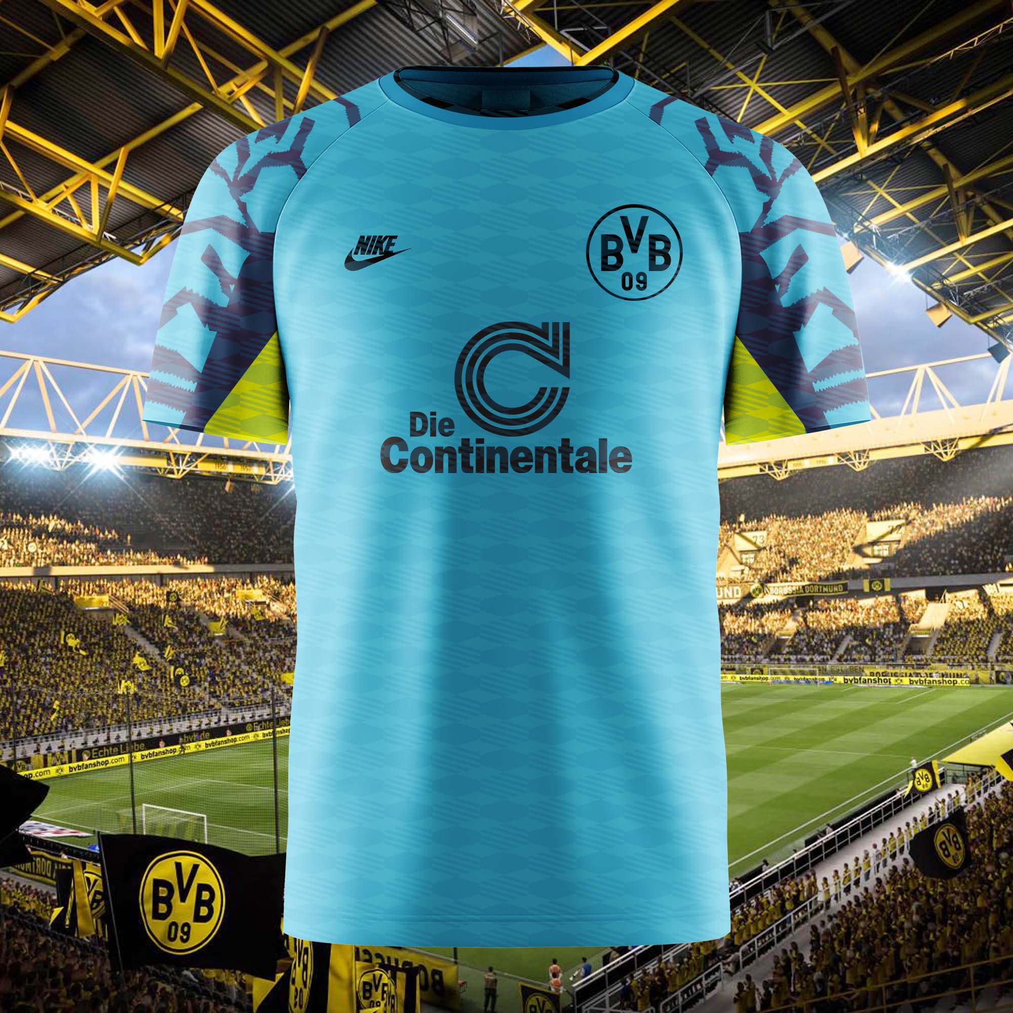 Borussia Dortmund 1991-92 Away Kit Retro Shirt PT75965