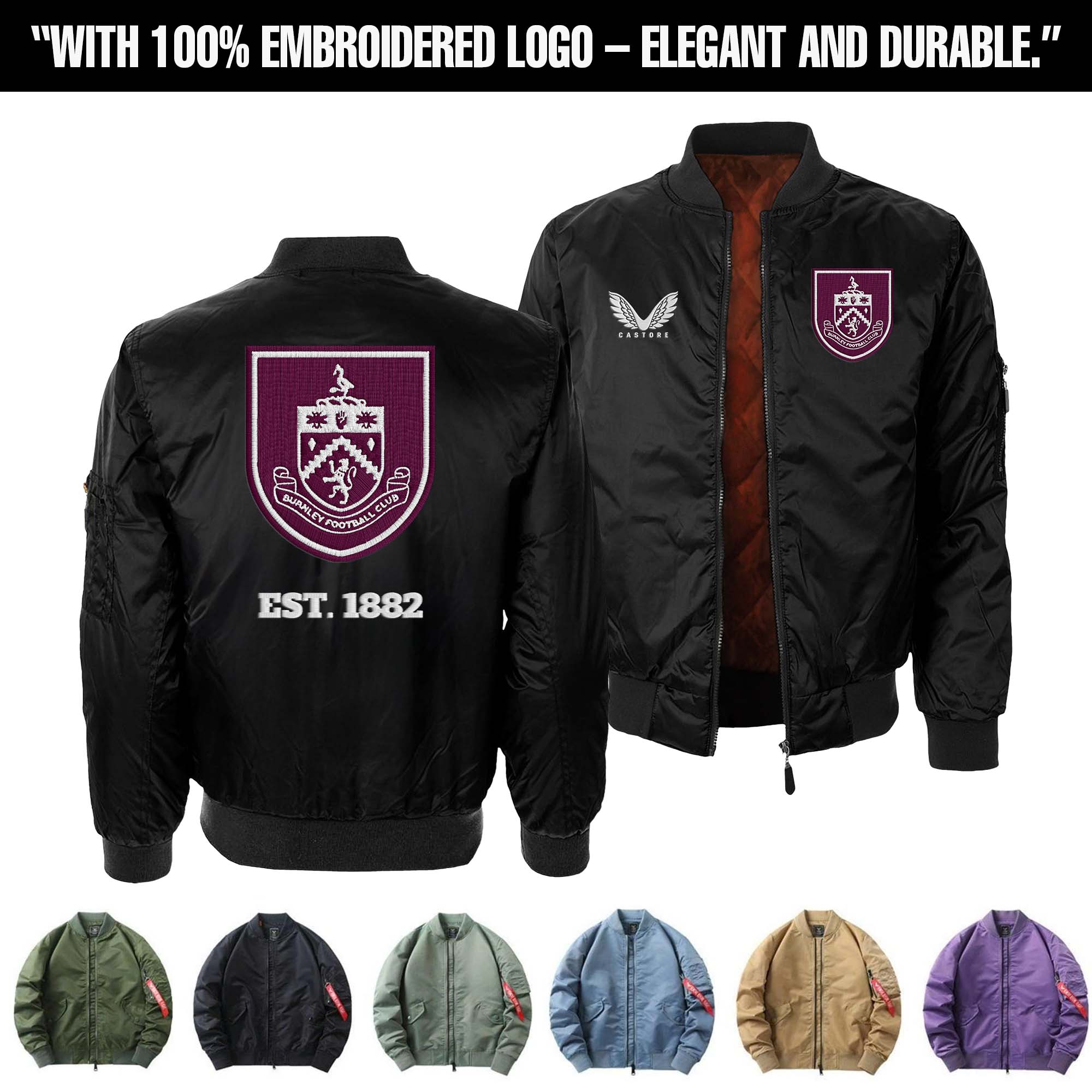Burnley F.C Embroidered Bomber Jacket PT75917