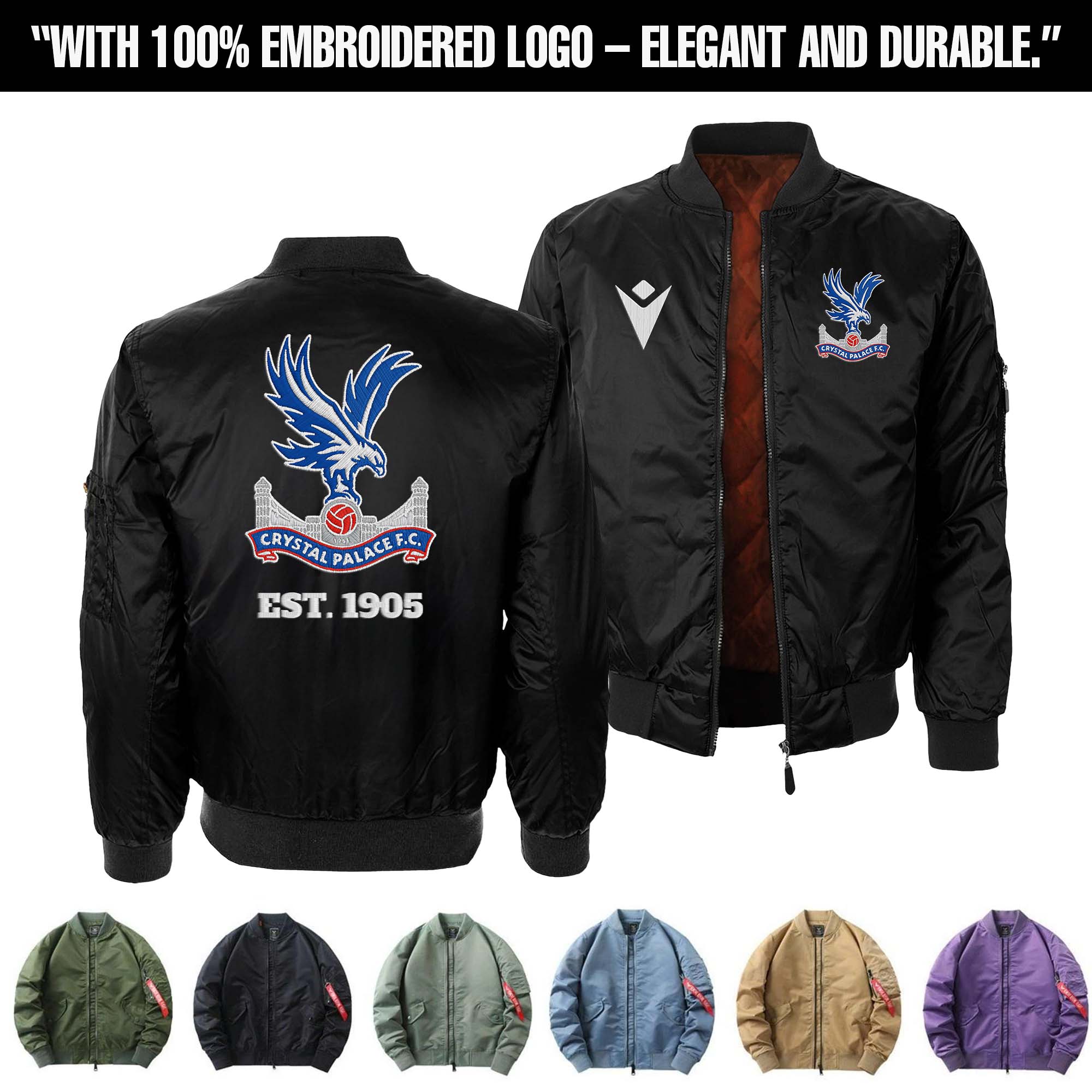 Crystal Palace F.C Embroidered Bomber Jacket PT75919