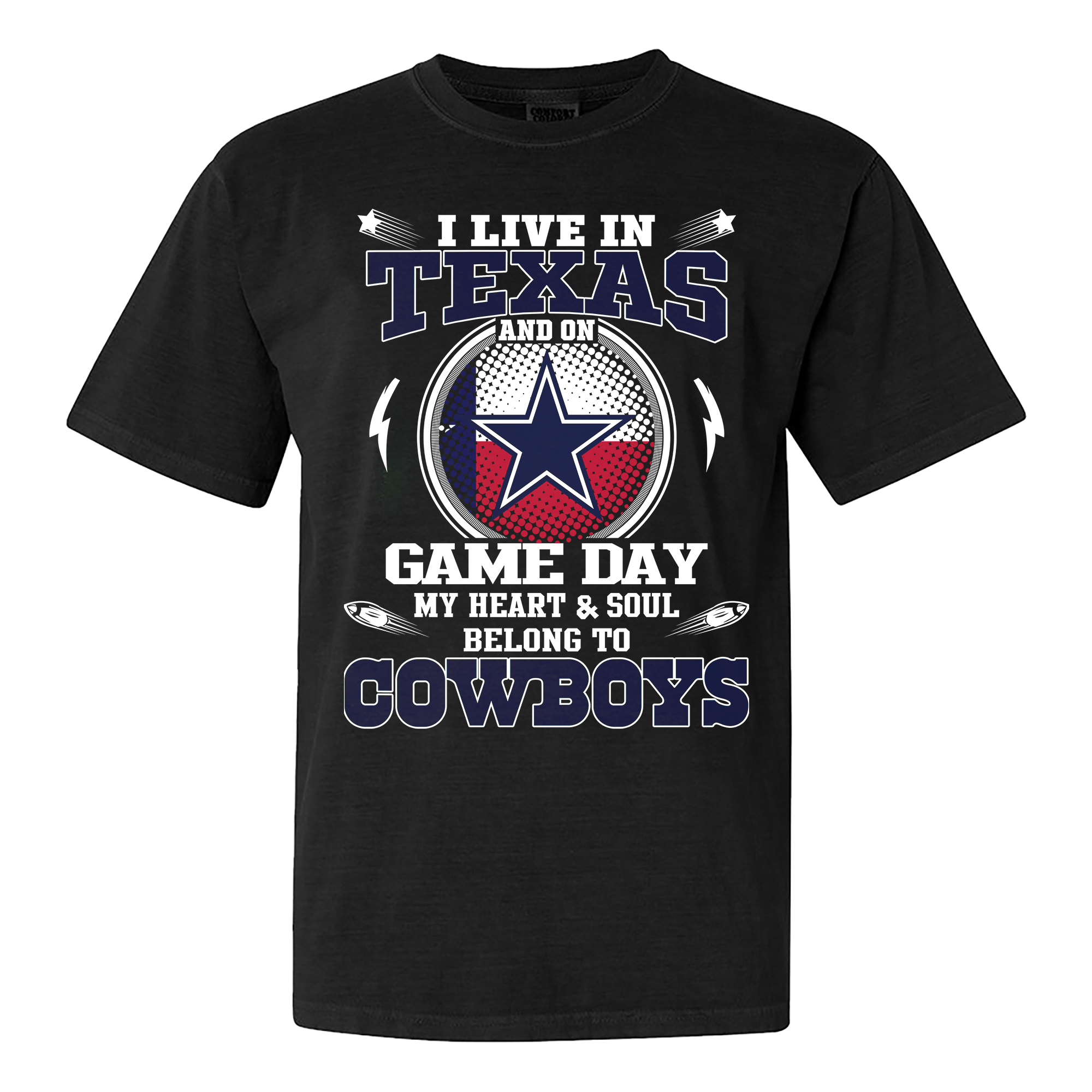 I Live In Texas And On Game Day My Heart And Soul Belongs To Cowboys Shirt PT60140 (Copy)