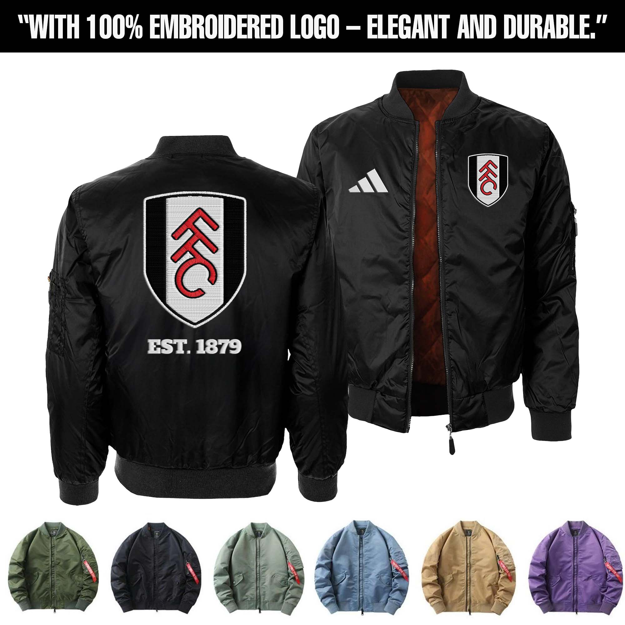 Fulham F.C Embroidered Bomber Jacket PT75921