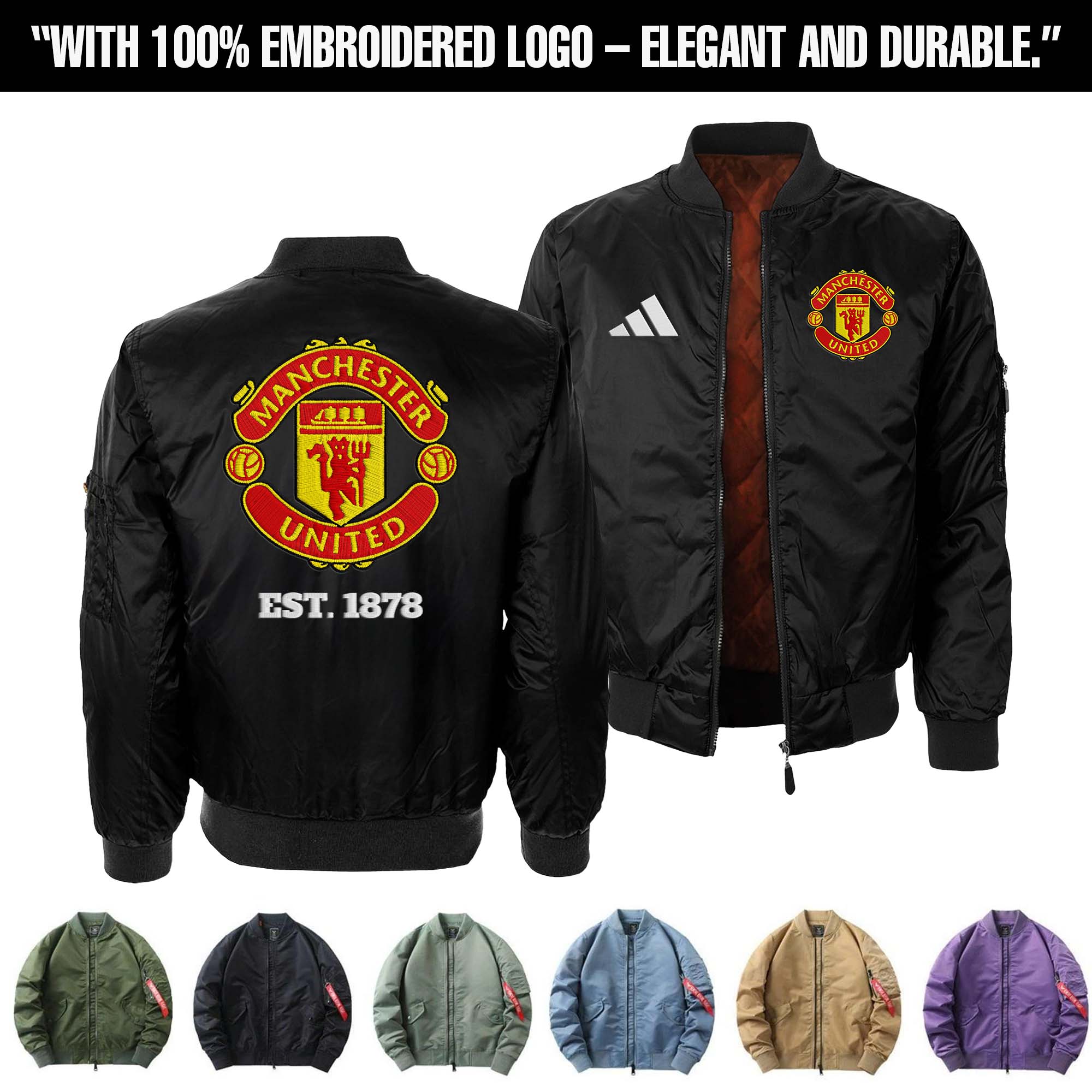 Manchester United F.C Embroidered Bomber Jacket PT75925