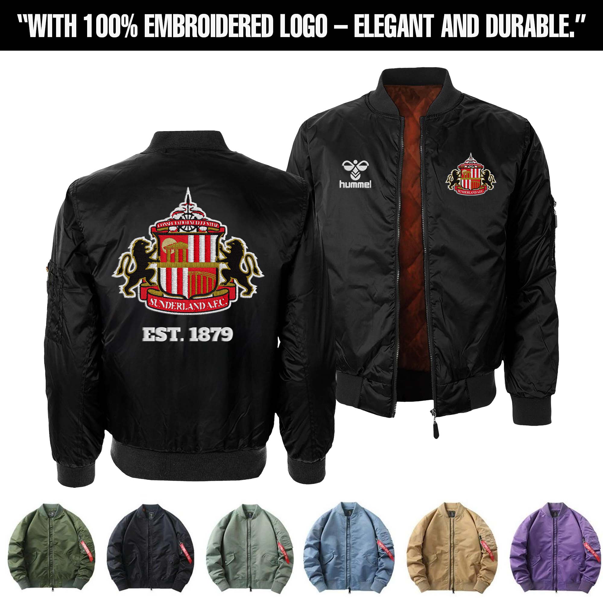 Sunderland A.F.C Embroidered Bomber Jacket PT75928