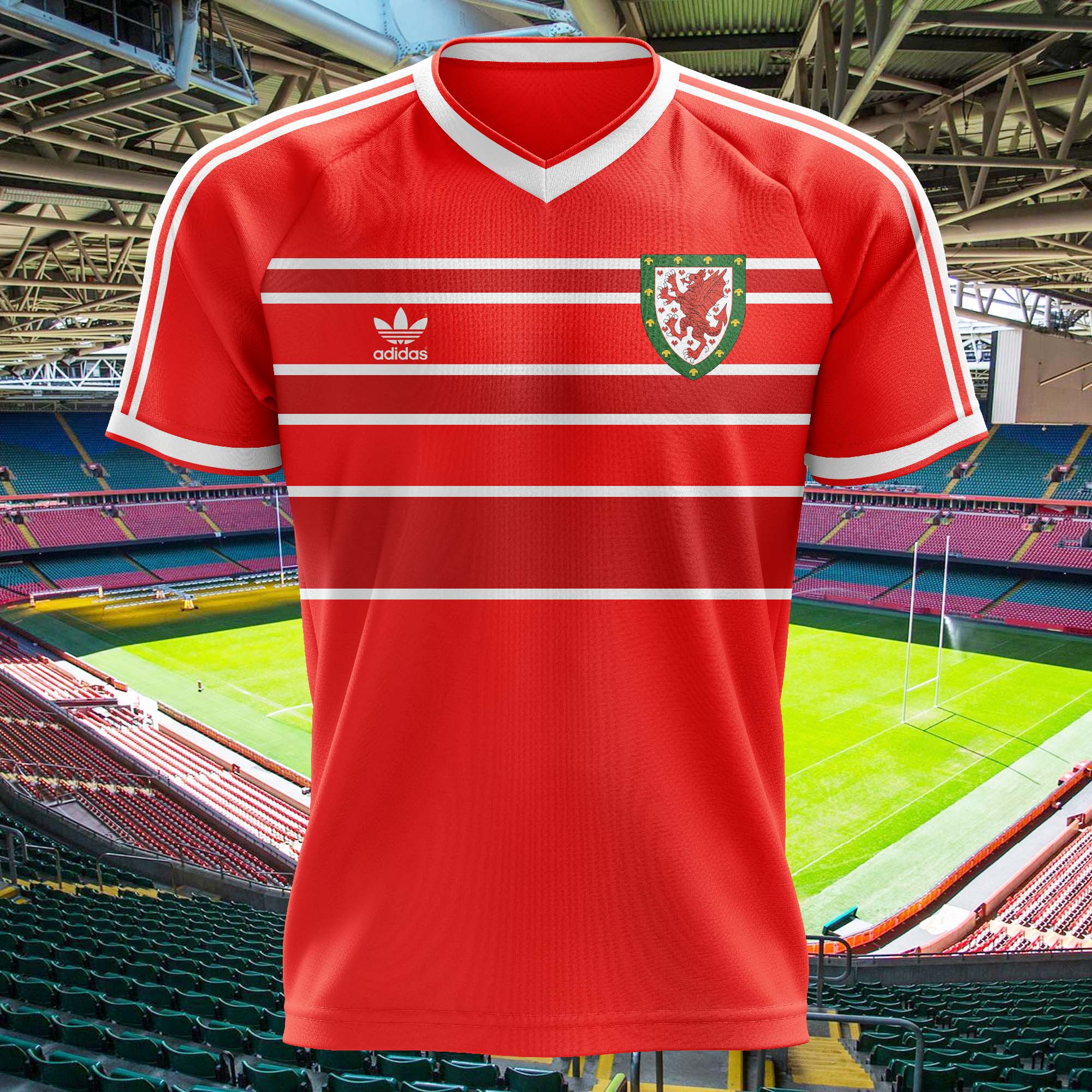 Wales 1984 Home Kit Retro Shirt PT75970
