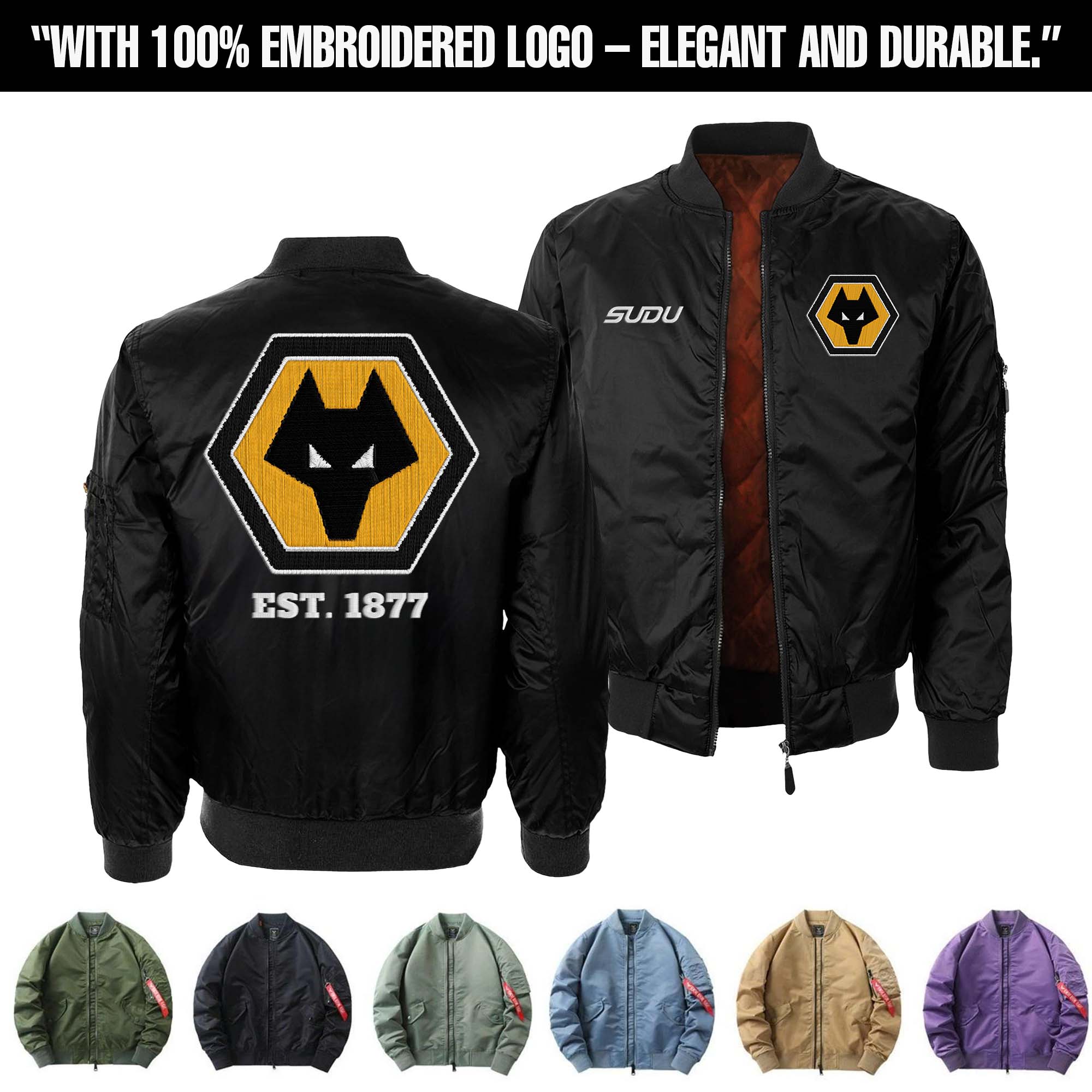 Wolverhampton Wanderers Embroidered Bomber Jacket PT75931