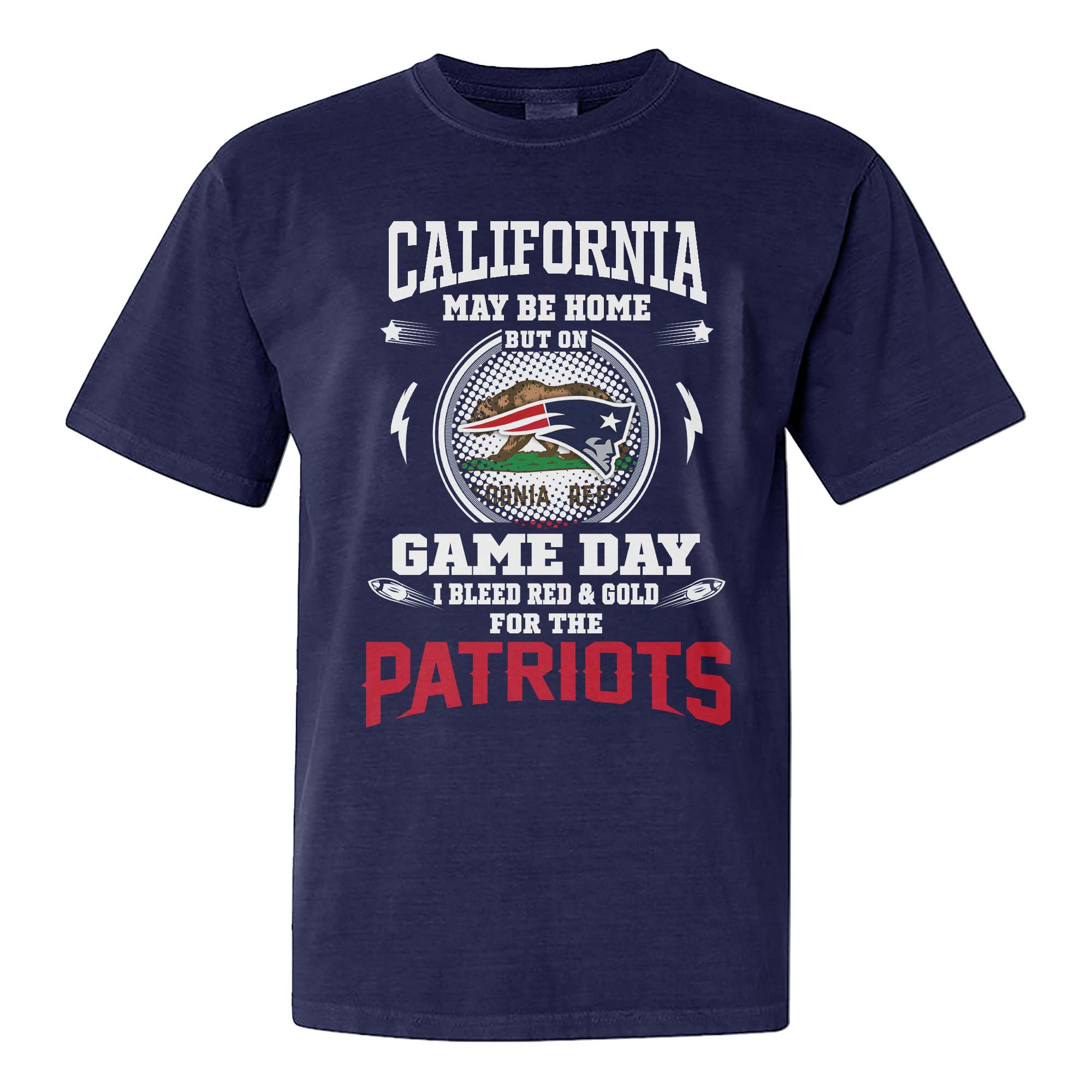 I Live In California And On Game Day My Heart And Soul Belongs To Patriots Shirt PT76005