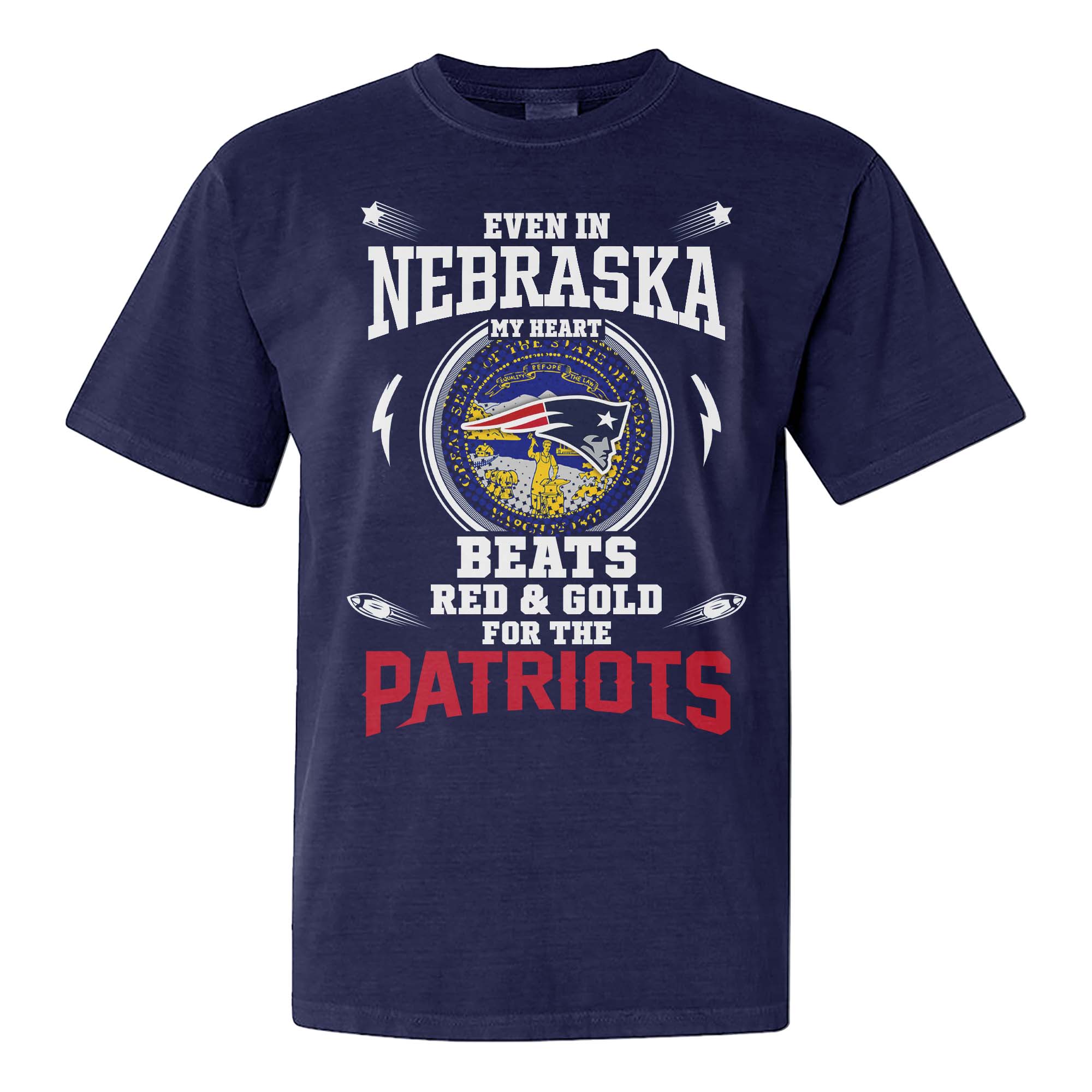 I Live In Nebraska And On Game Day My Heart And Soul Belongs To Patriots Shirt PT76012