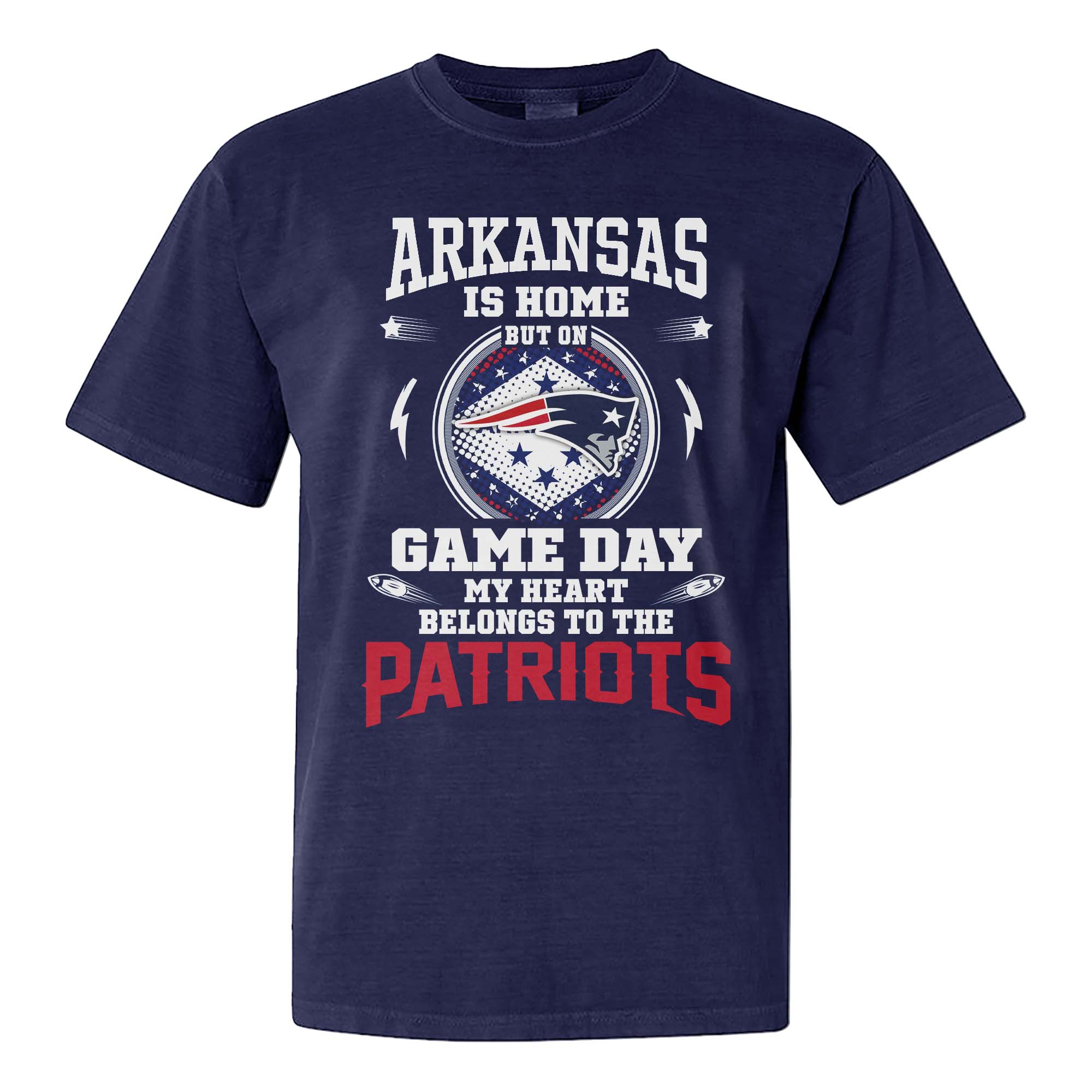 I Live In Arkansas And On Game Day My Heart And Soul Belongs To Patriots Shirt PT76011