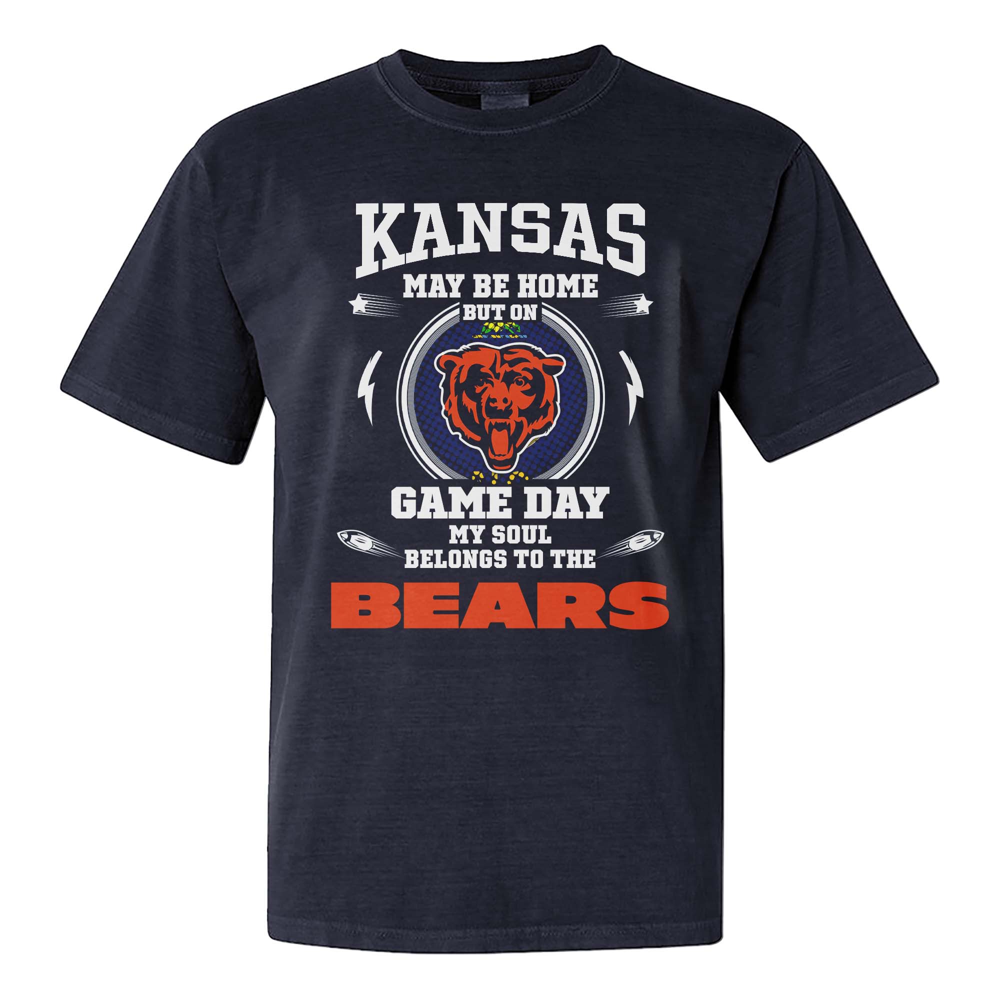 I Live In Kansas And On Game Day My Heart And Soul Belongs To Bears Shirt PT76021