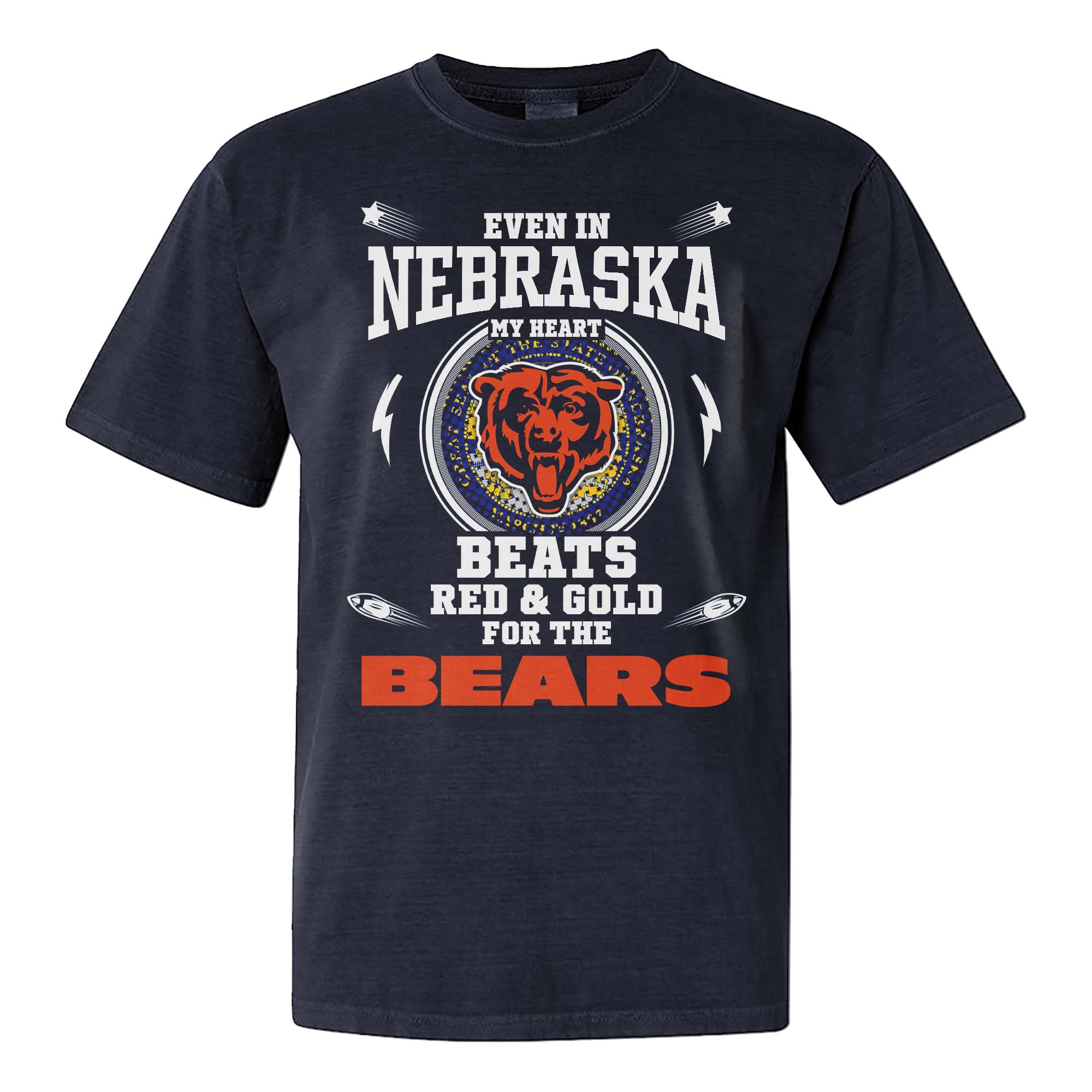 I Live In Nebraska And On Game Day My Heart And Soul Belongs To Bears Shirt PT76023