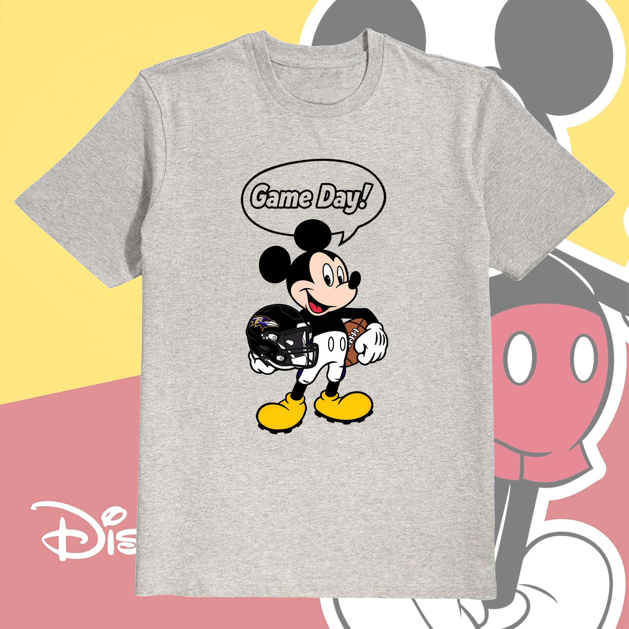Baltimore Ravens Classic Cartoon Football Mickey Character PT75934