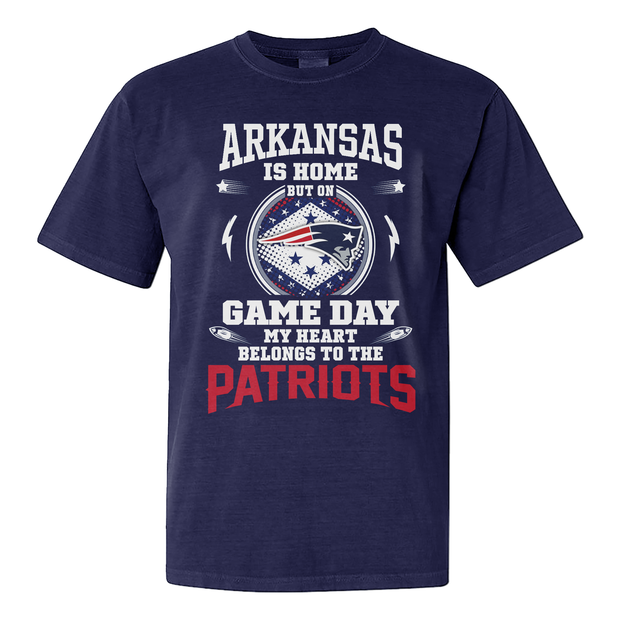 I Live In Arkansas And On Game Day My Heart And Soul Belongs To Patriots Shirt PT76236