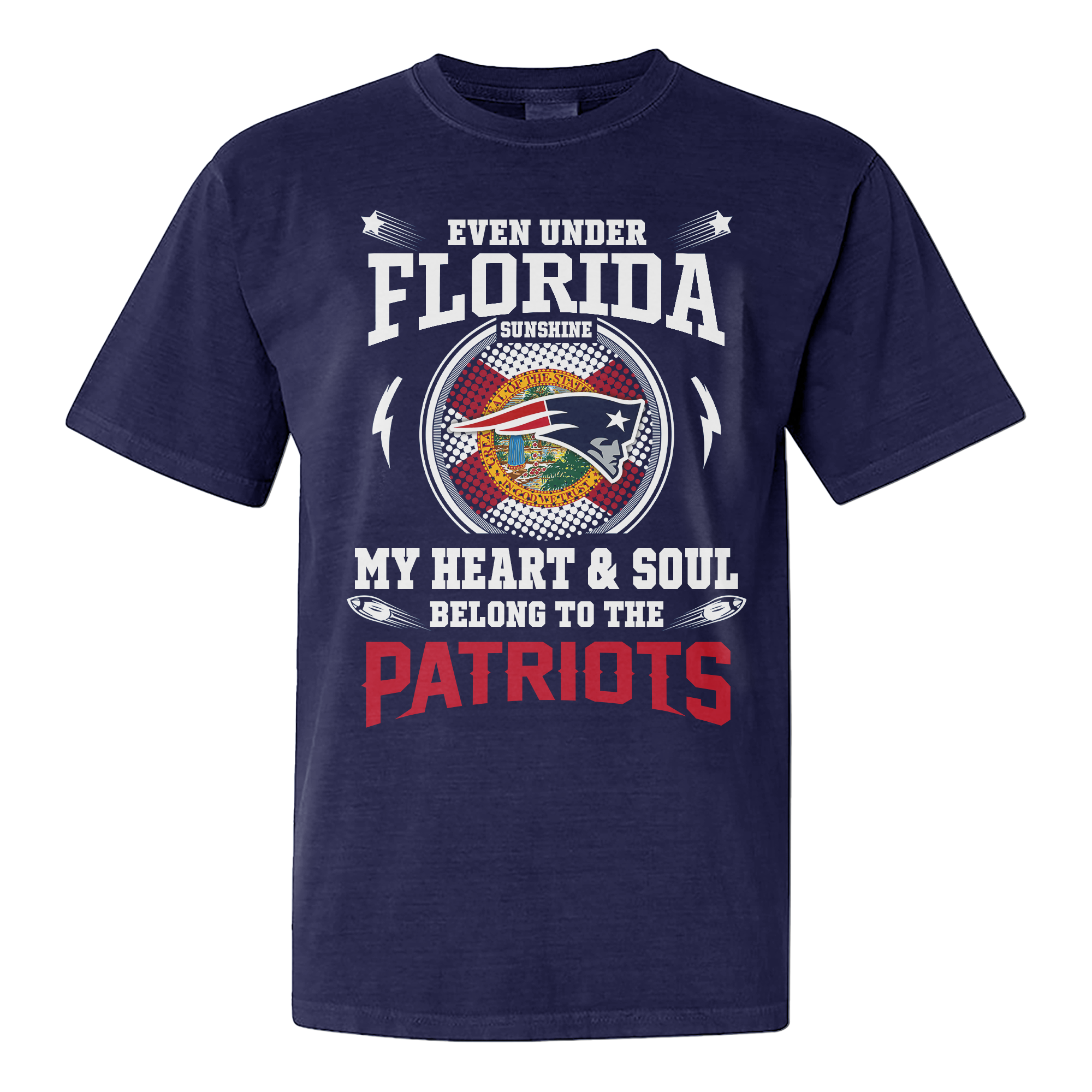 I Live In Florida And On Game Day My Heart And Soul Belongs To Patriots Shirt PT76242