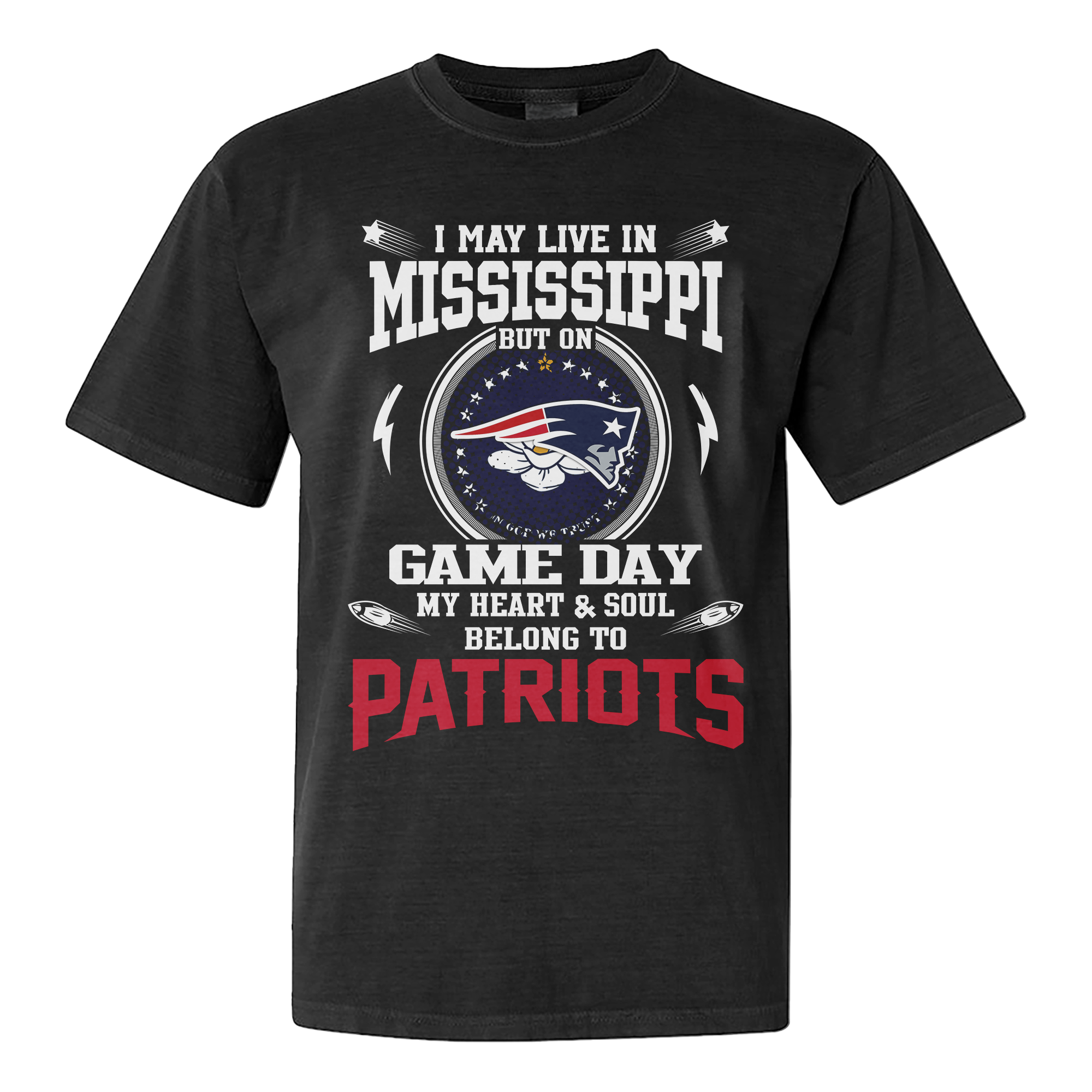 I Live In Mississippi And On Game Day My Heart And Soul Belongs To Patriots Shirt PT76256