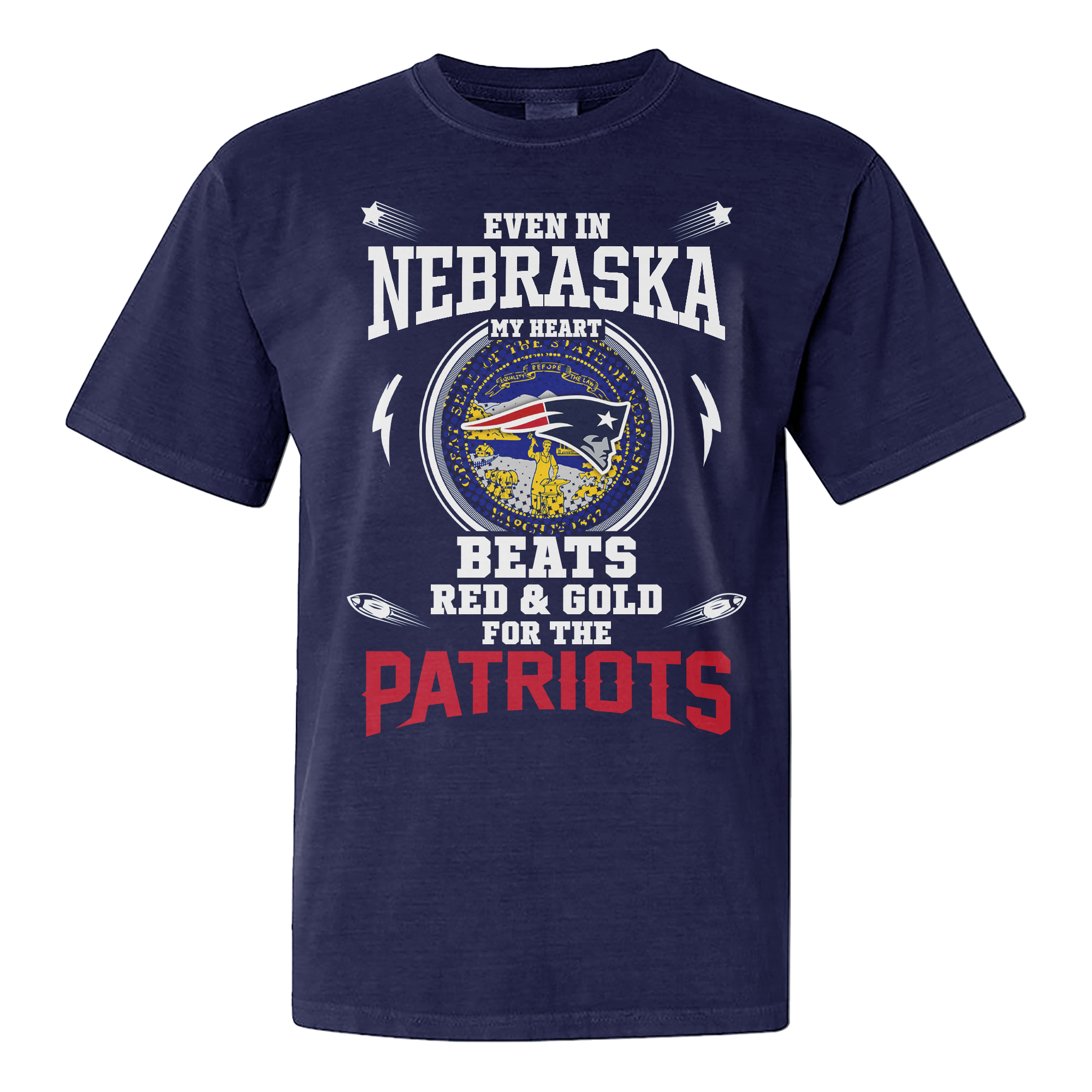 I Live In Nebraska And On Game Day My Heart And Soul Belongs To Patriots Shirt PT76259