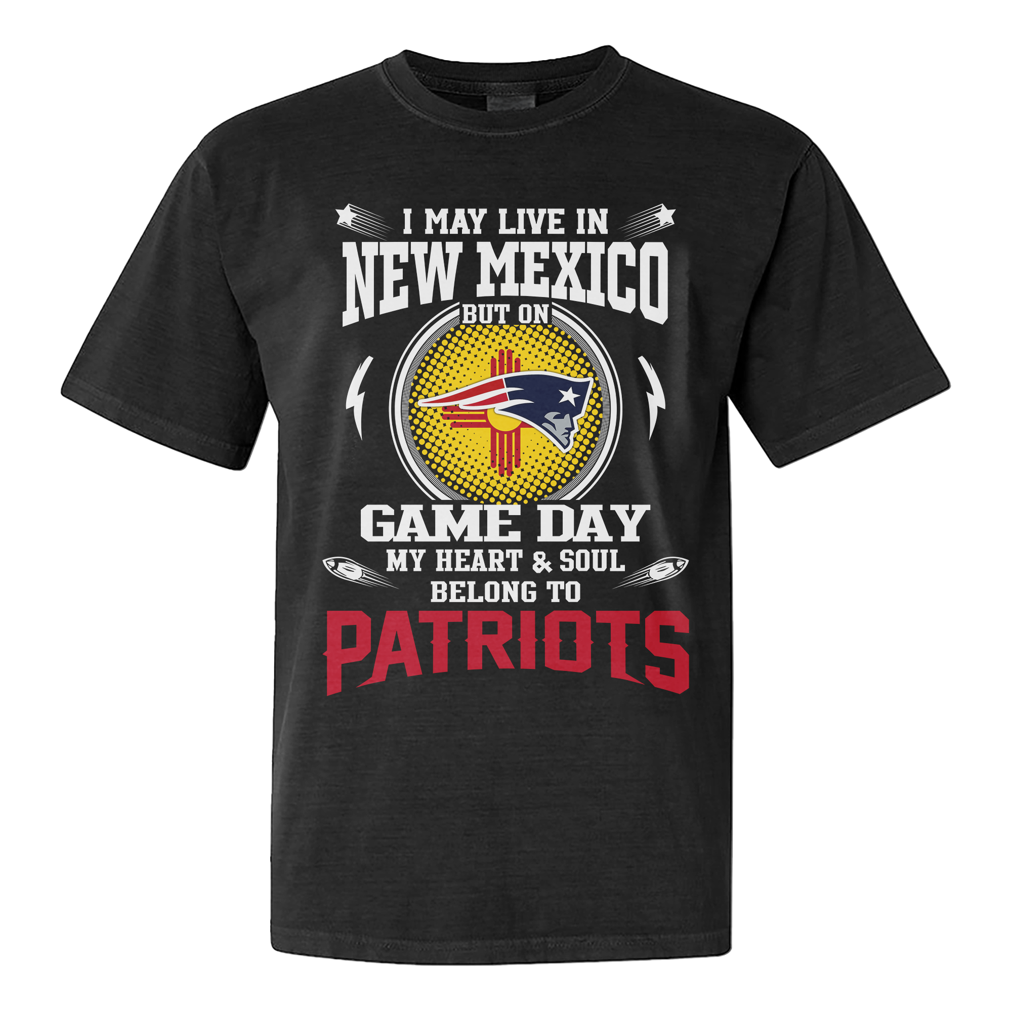 I Live In New Mexico And On Game Day My Heart And Soul Belongs To Patriots Shirt PT76263