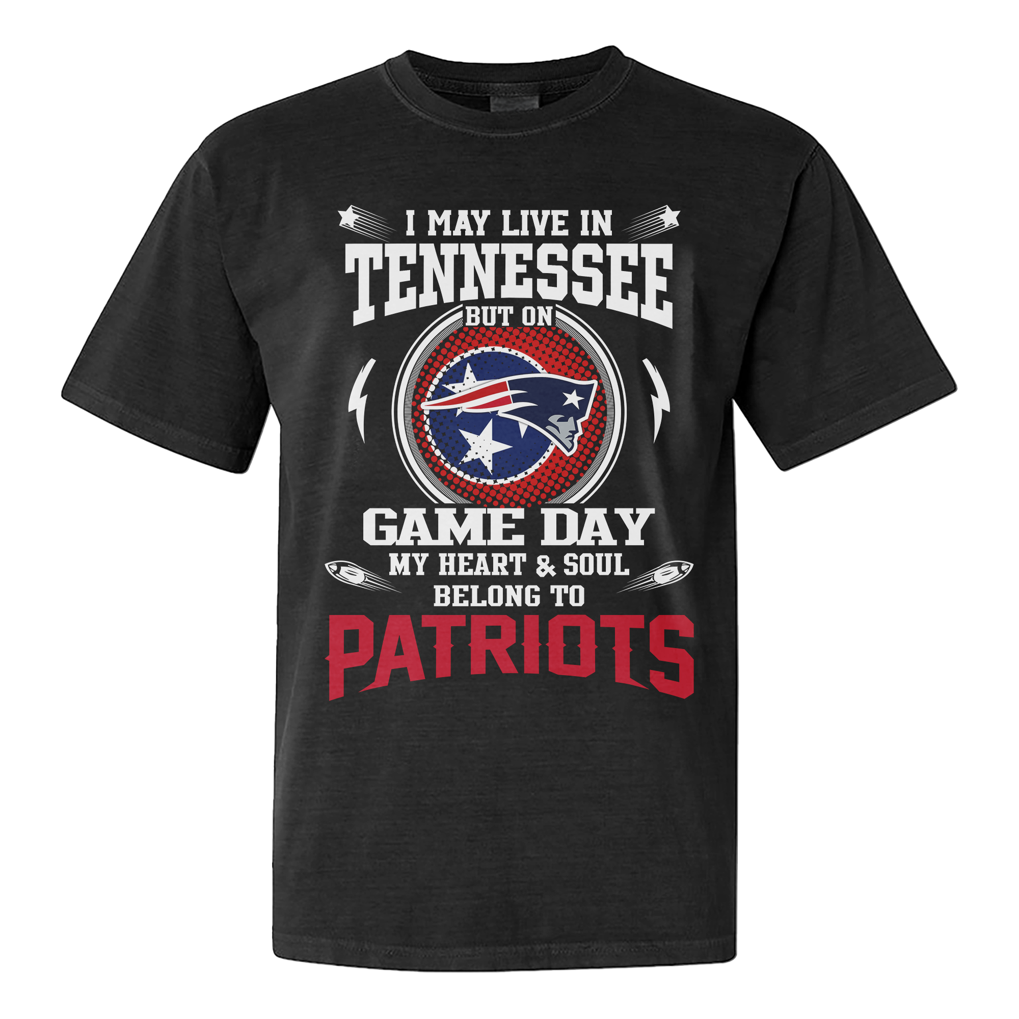 I Live In Tennessee And On Game Day My Heart And Soul Belongs To Patriots Shirt PT76274