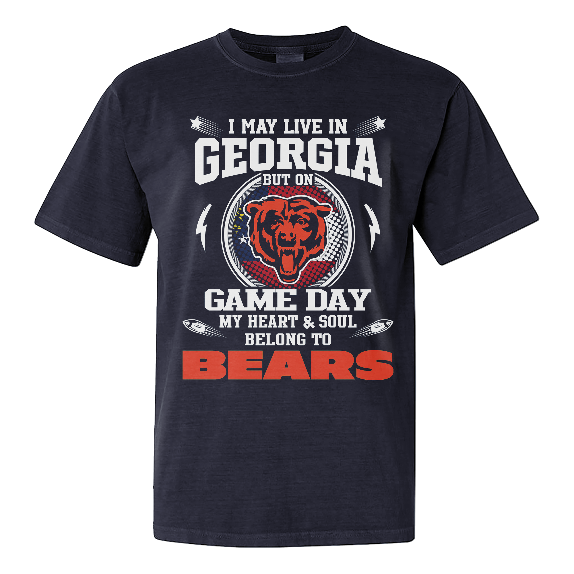 I Live In Georgia And On Game Day My Heart And Soul Belongs To Bears Shirt PT76193