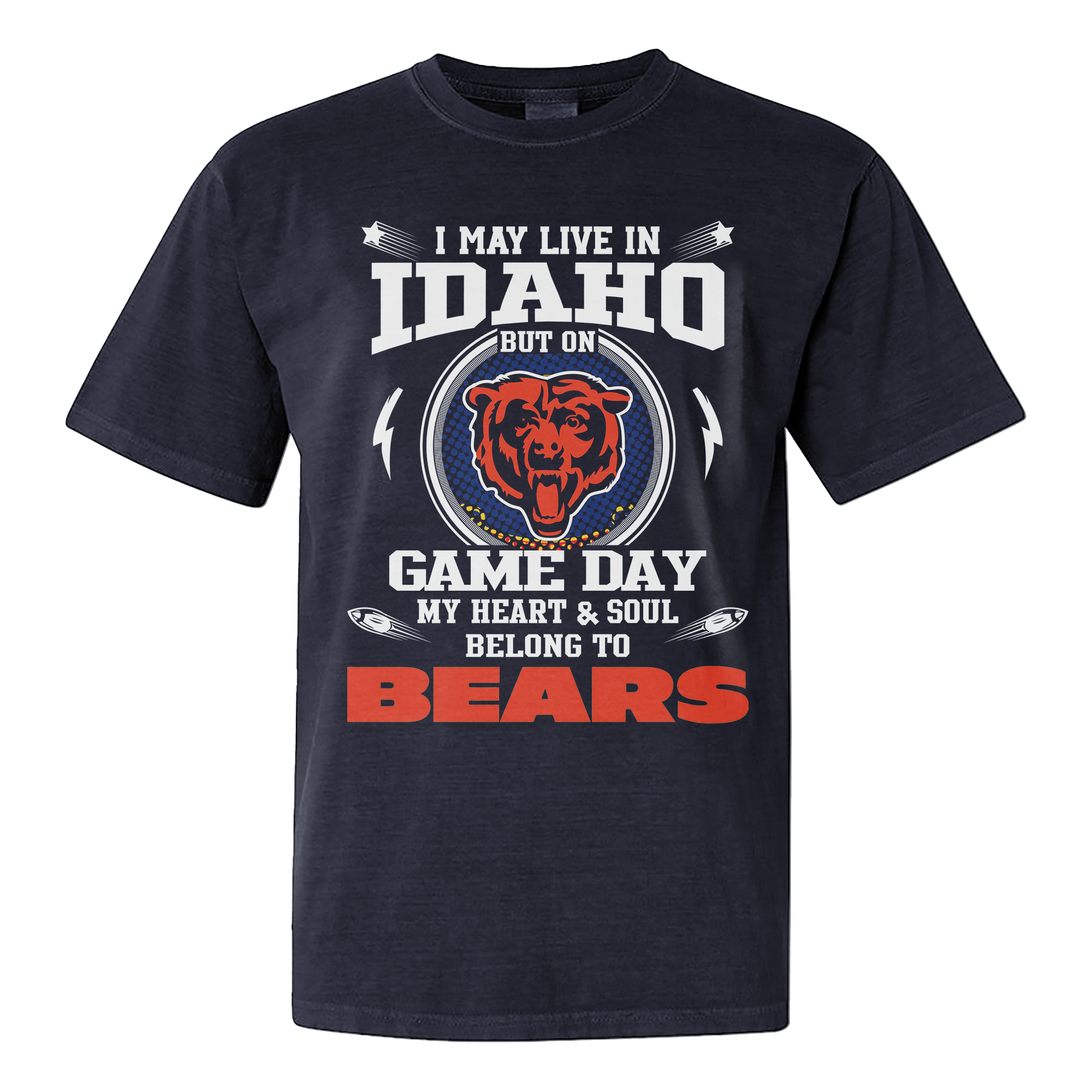 I Live In Idaho And On Game Day My Heart And Soul Belongs To Bears Shirt PT76195