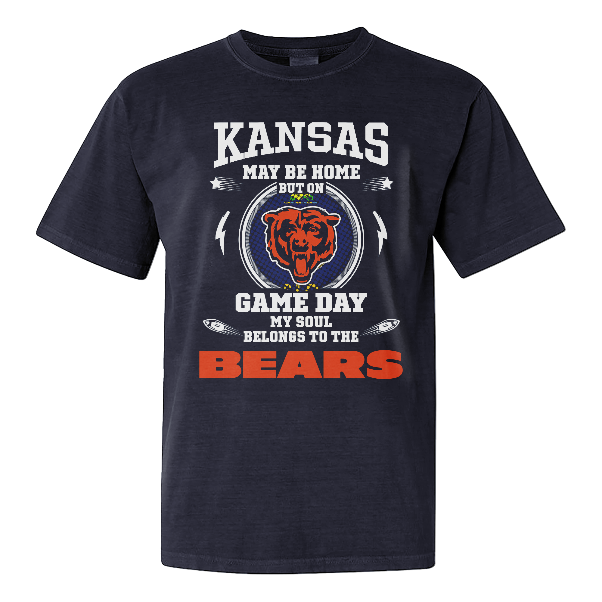 I Live In Kansas And On Game Day My Heart And Soul Belongs To Bears Shirt PT76198