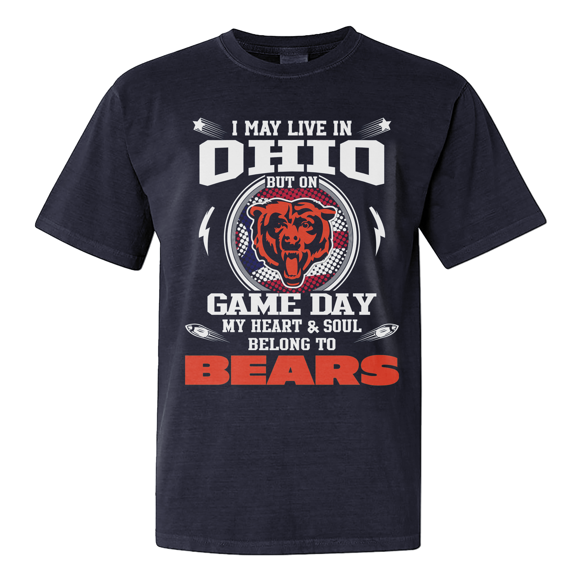I Live In Ohio And On Game Day My Heart And Soul Belongs To Bears Shirt PT76217