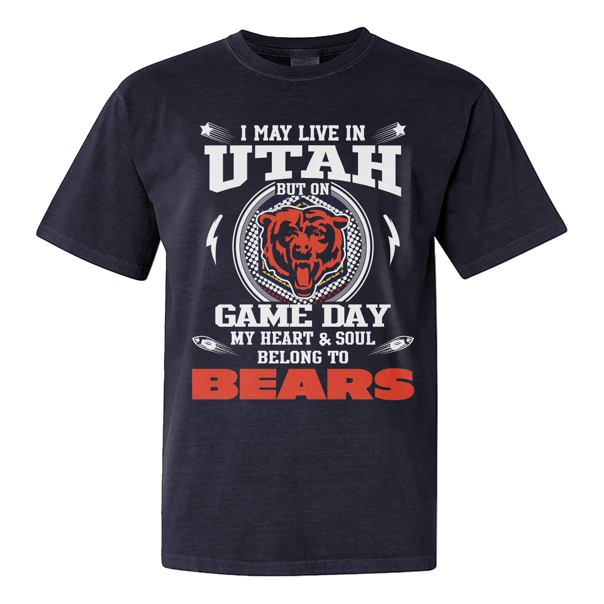 I Live In Utah And On Game Day My Heart And Soul Belongs To Bears Shirt PT76226