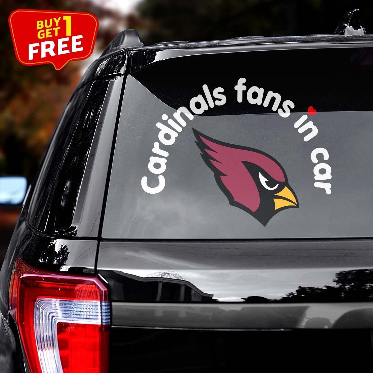Arizona Cardinals Fan In Car Decal PT76317