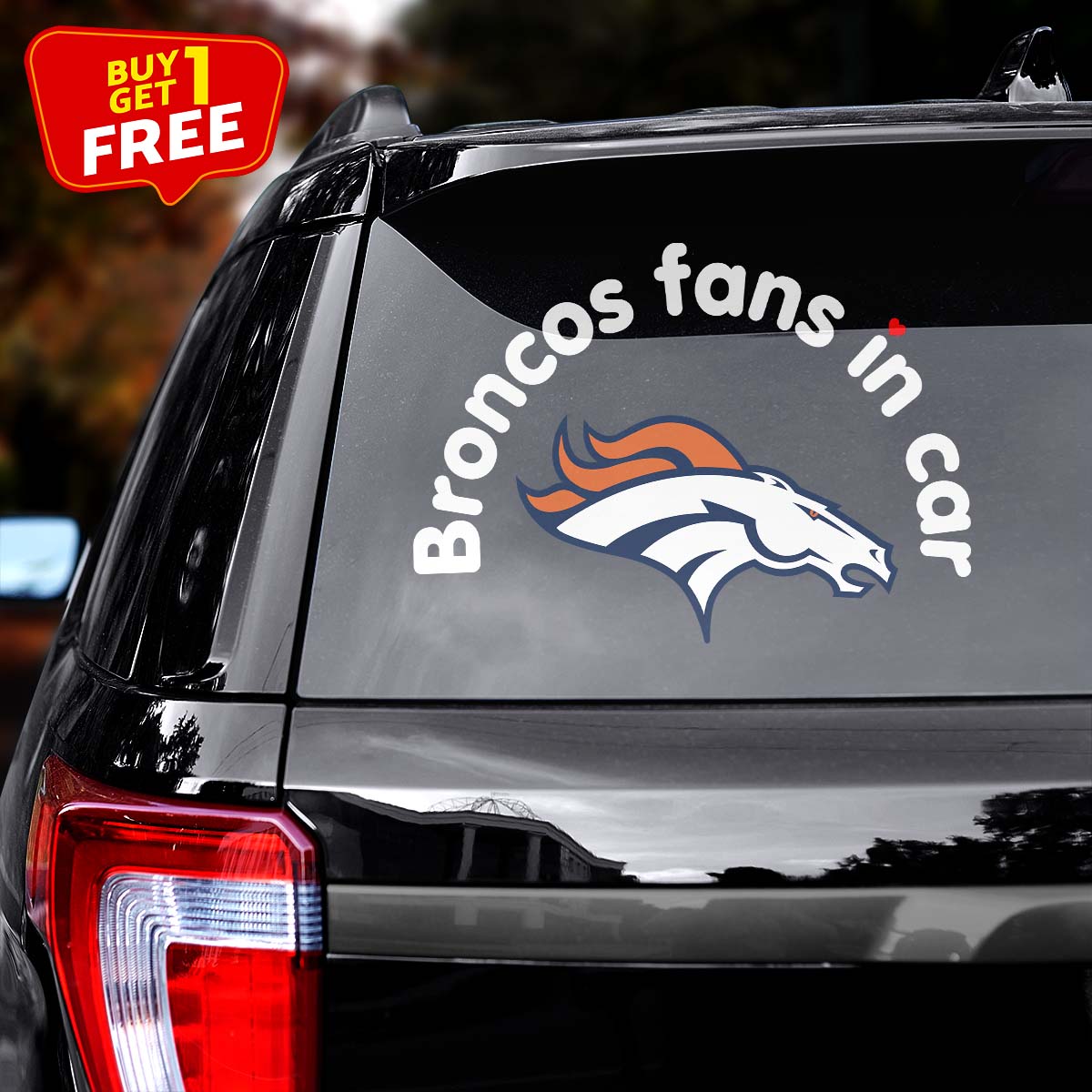 Denver Broncos Fan In Car Decal PT76326