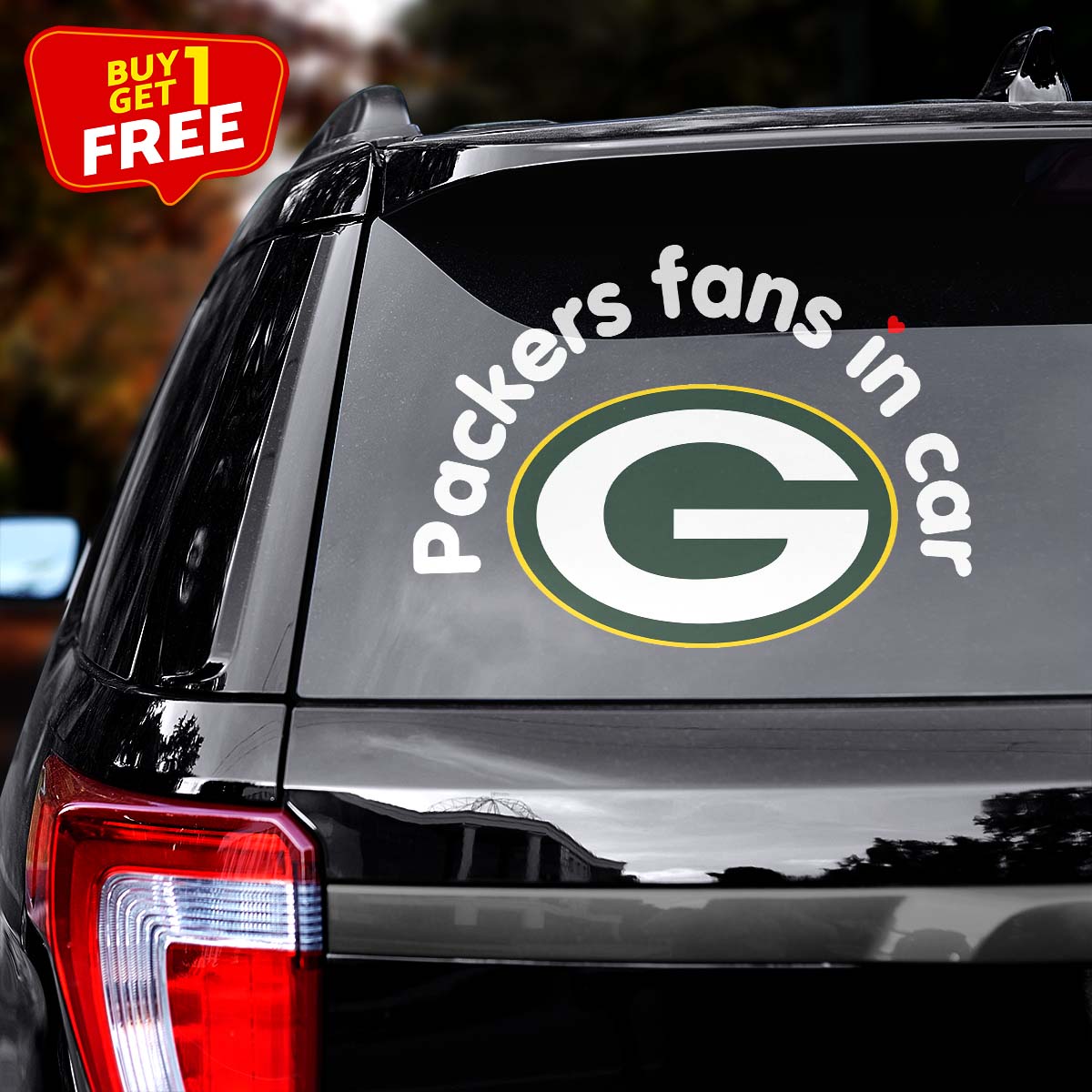 Green Bay Packers Fan In Car Decal PT76328