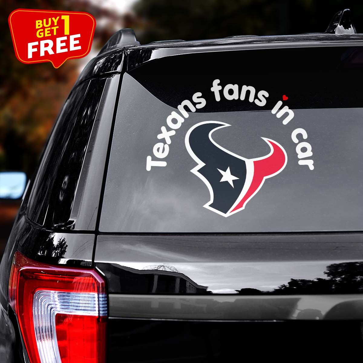 Houston Texans Fan In Car Decal PT76329