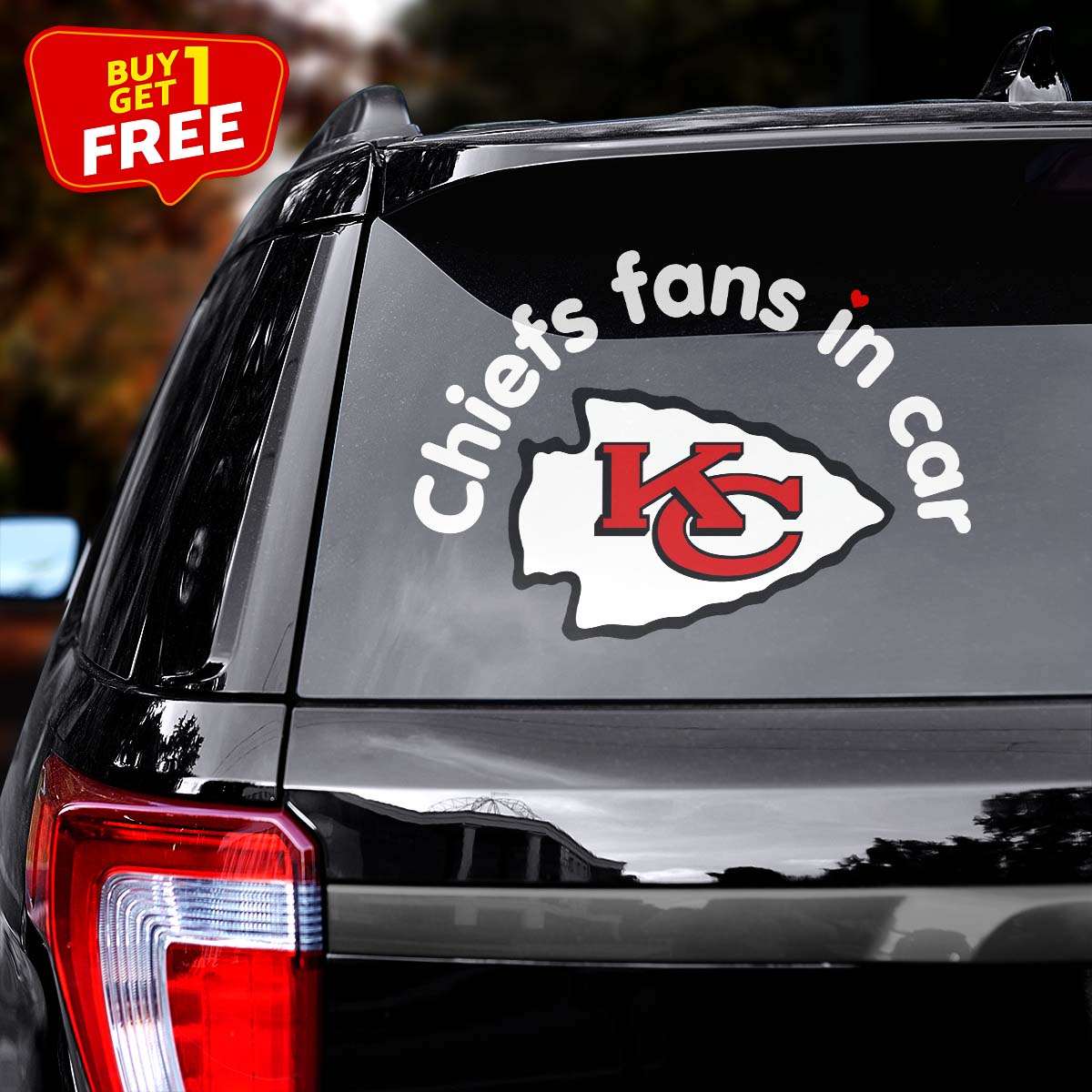 Kansas City Chiefs Fan In Car Decal PT76332