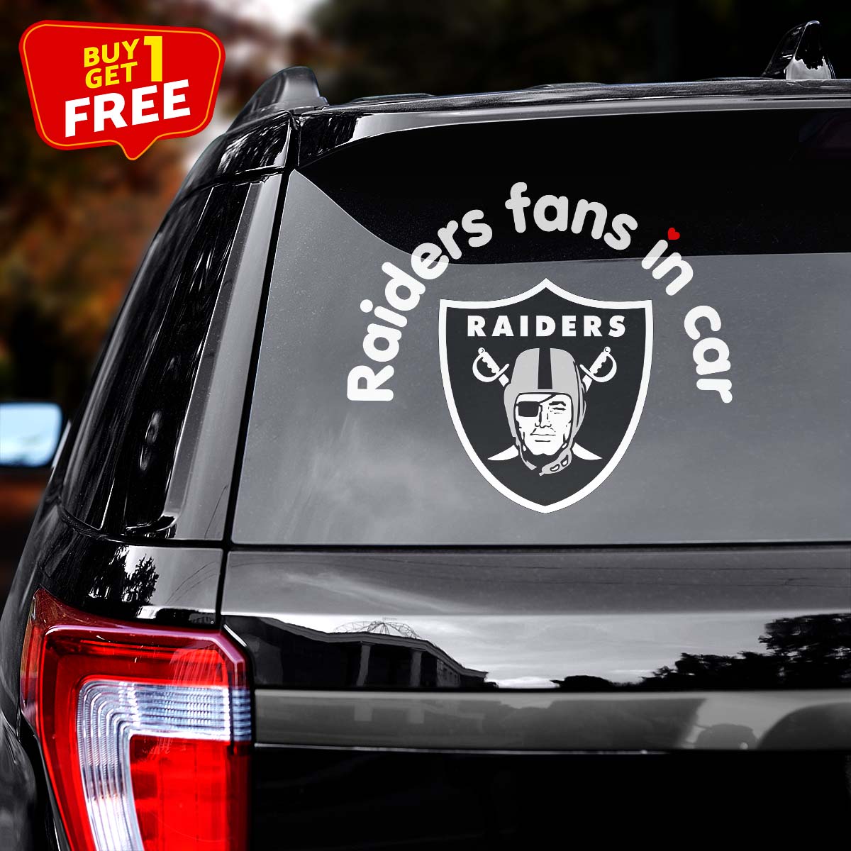 Las Vegas Raiders Fan In Car Decal PT76333