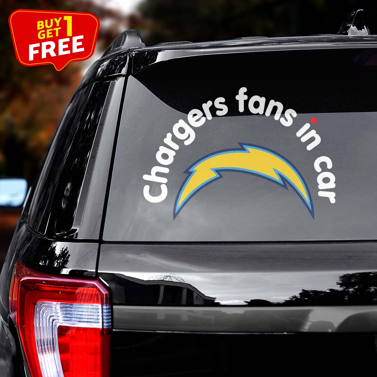 Los Angeles Chargers Fan In Car Decal PT76334