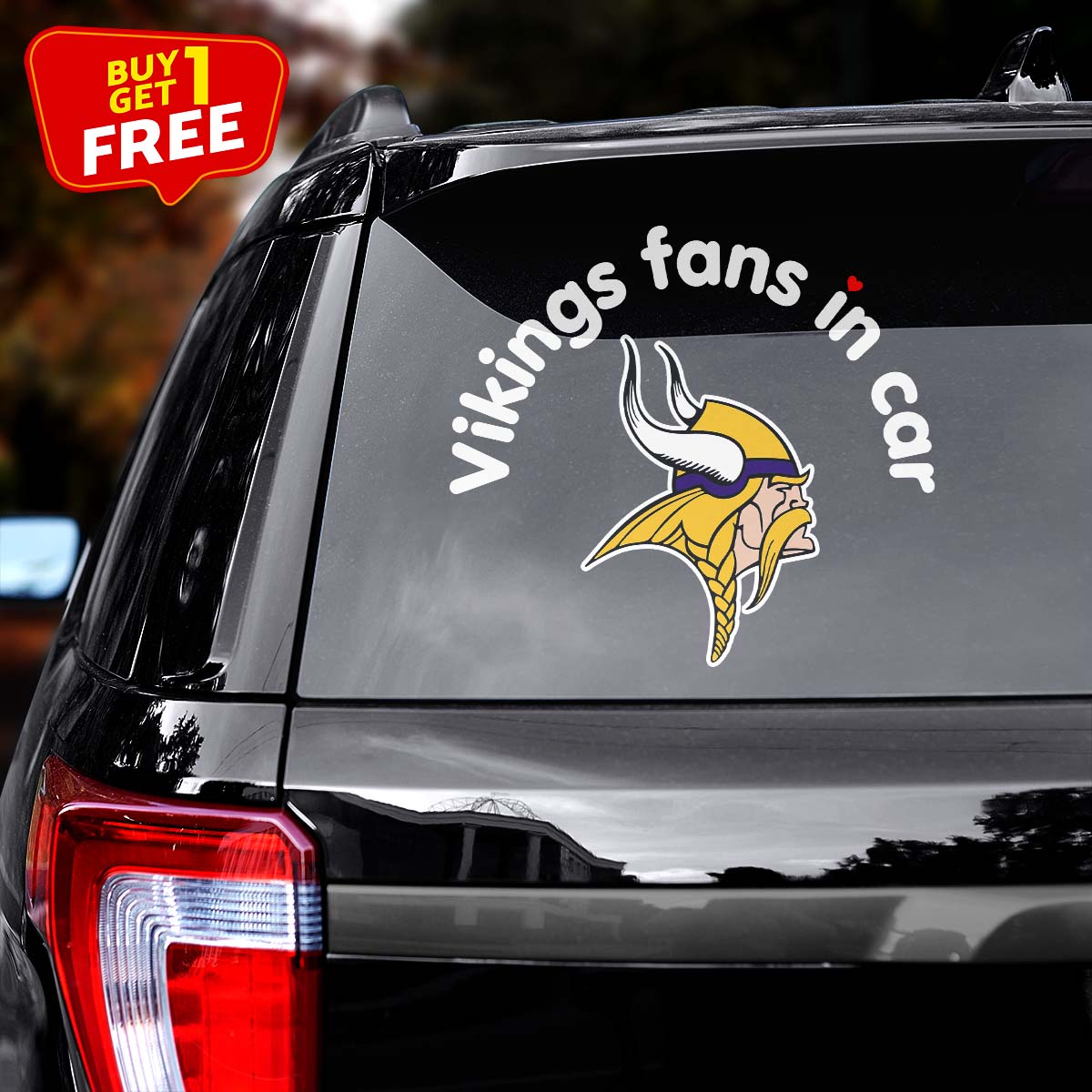 Minnesota Vikings Fan In Car Decal PT76337