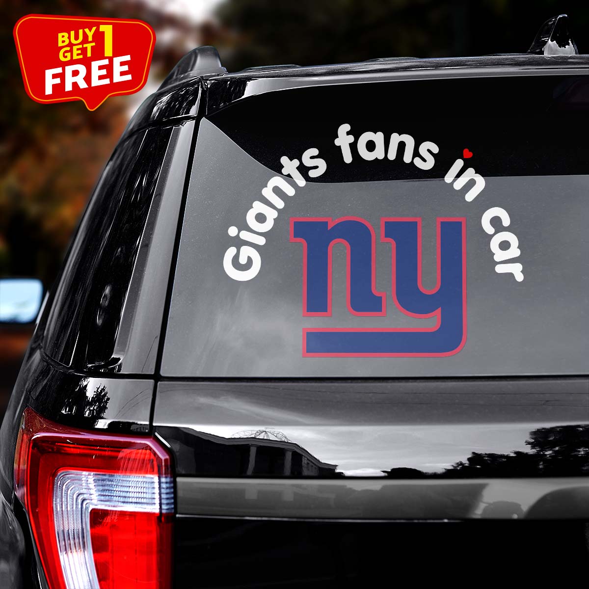 New York Giant Fan In Car Decal PT76340