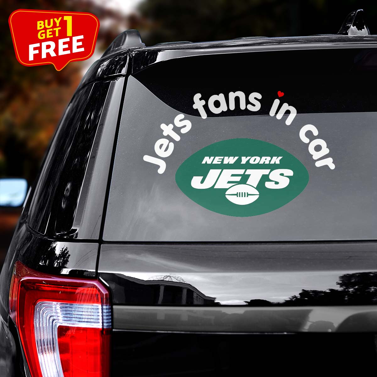 New York Jets Fan In Car Decal PT76341