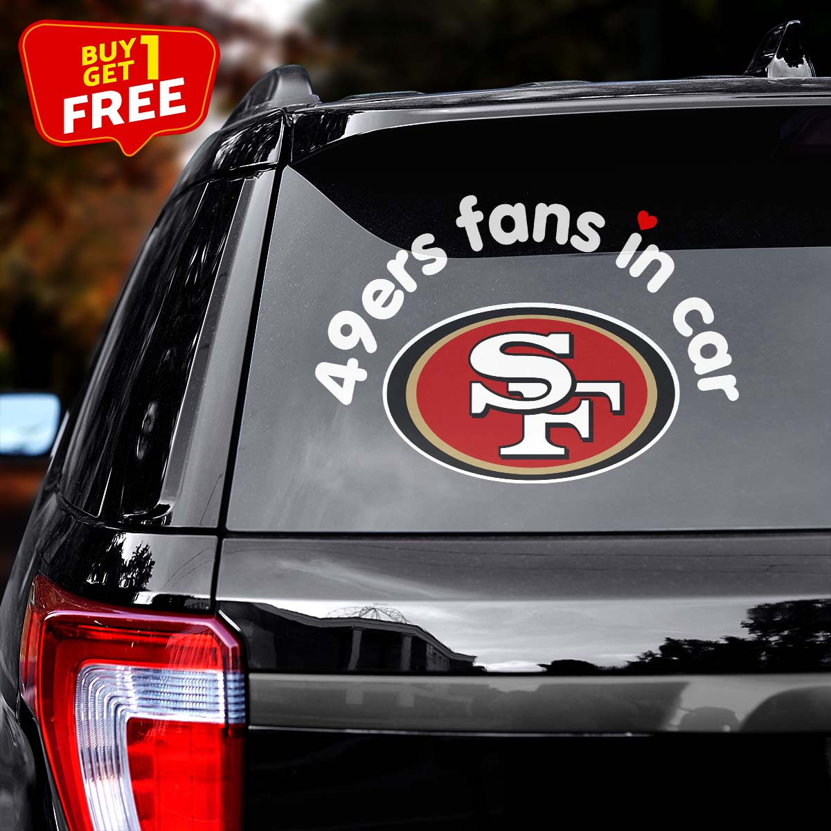 San Francisco 49ers Fan In Car Decal PT76344