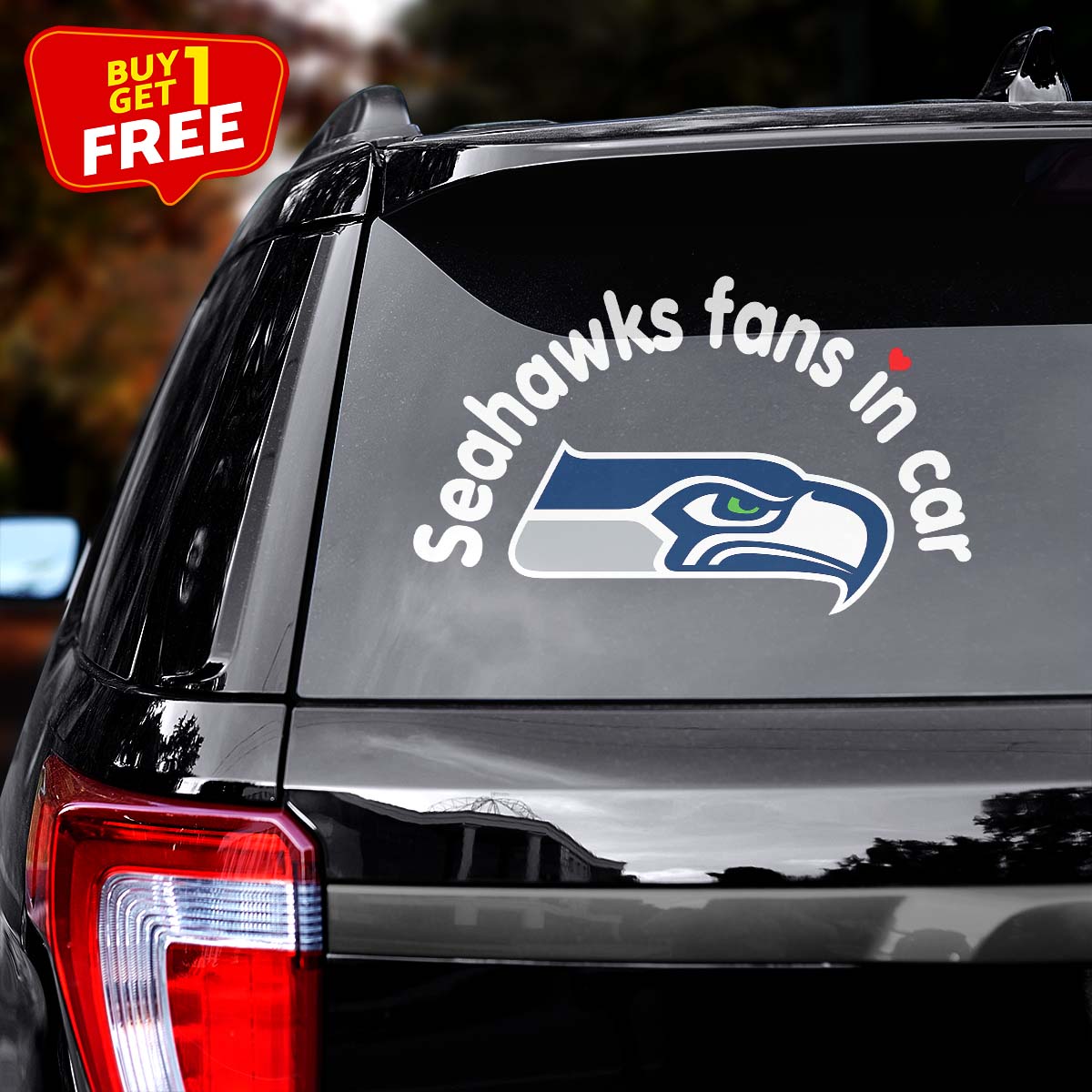 Seattle Seahawks Fan In Car Decal PT76345